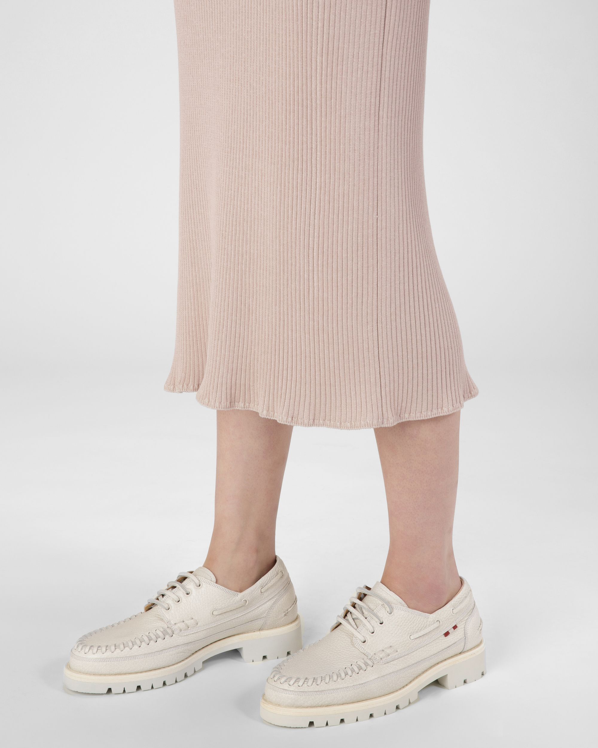 Trendal Derbies En Cuir Blanc Cassé - Femme - Bally - 02