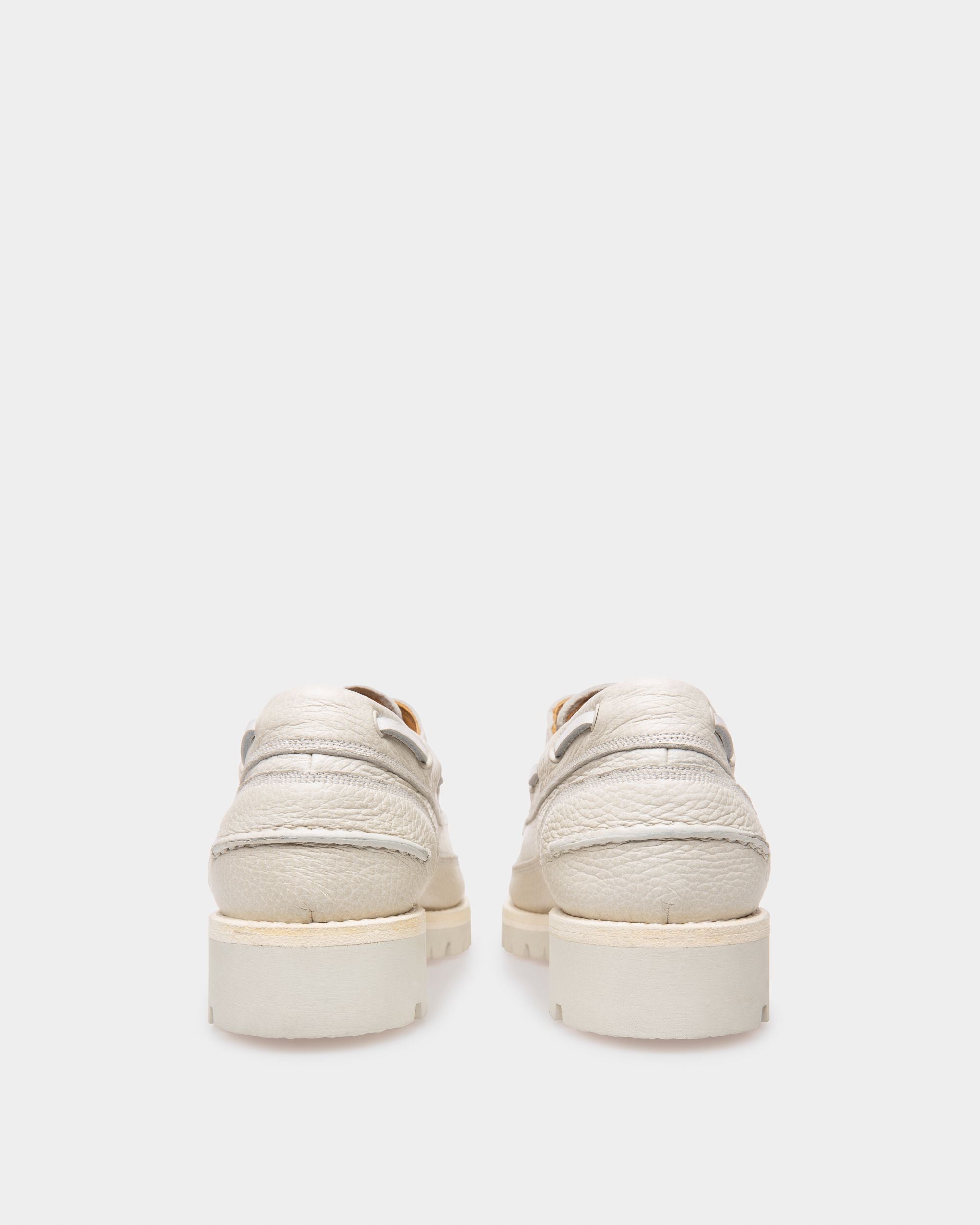 Trendal Derbies En Cuir Blanc Cassé - Femme - Bally - 03