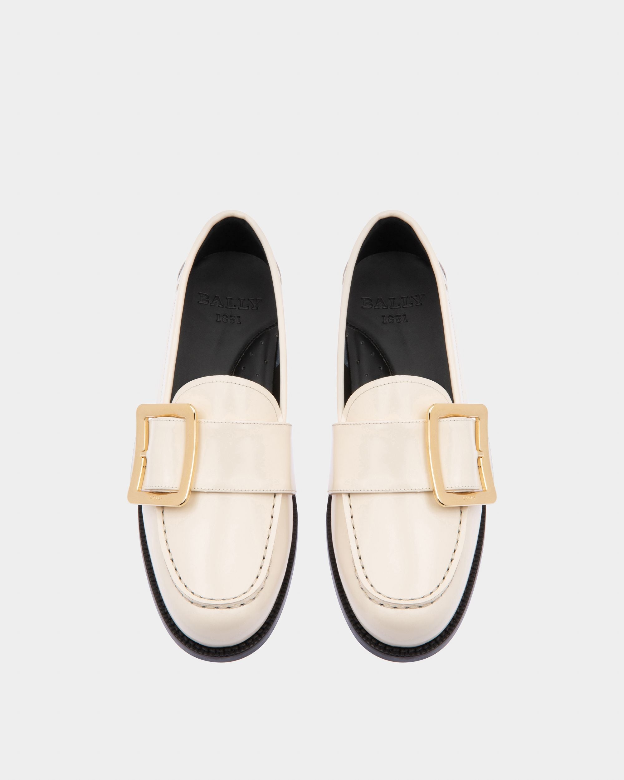 Calya Mocassins En Cuir Ivoire - Femme - Bally - 03