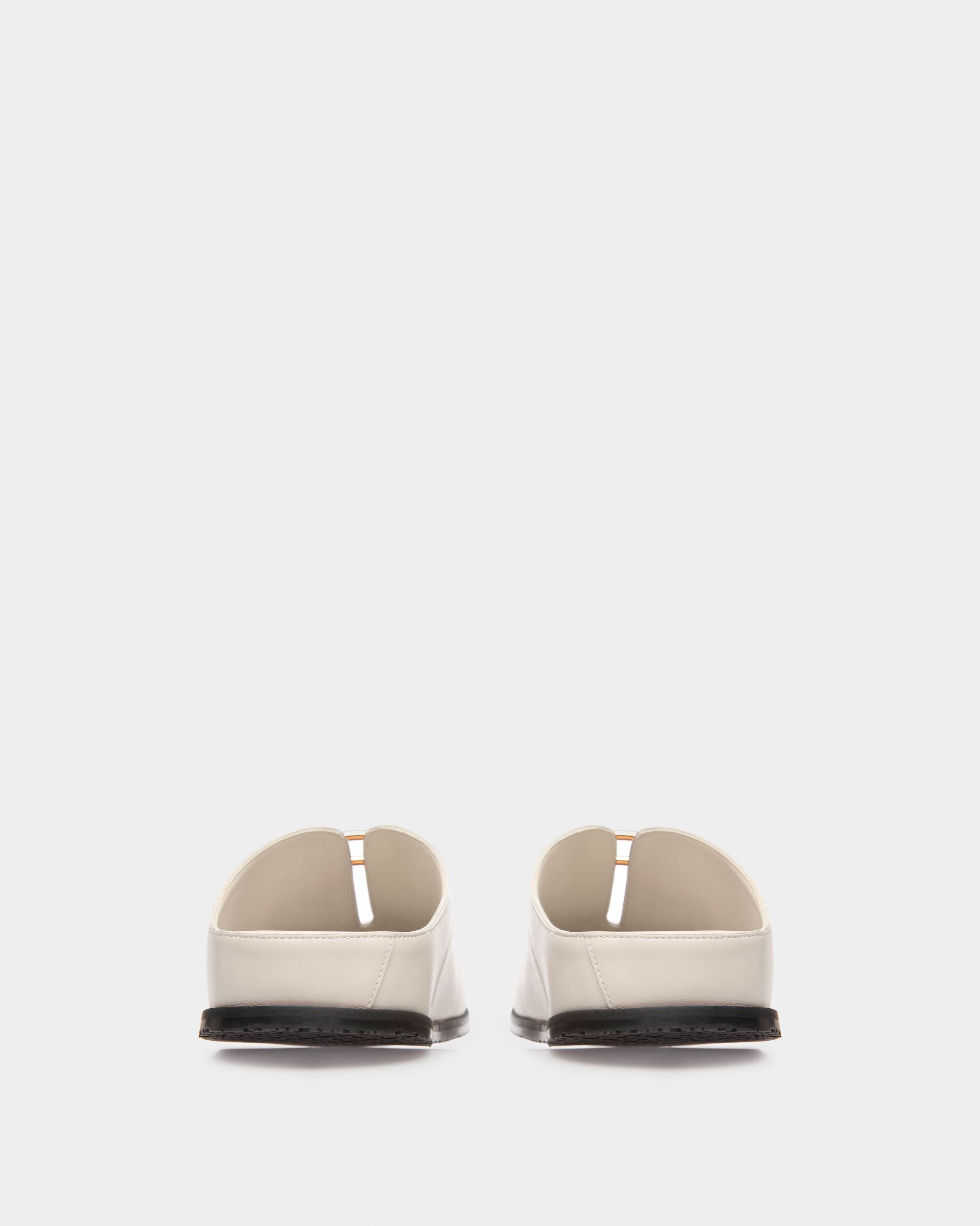 Francine Mules En Cuir Ivoire - Femme - Bally - 04