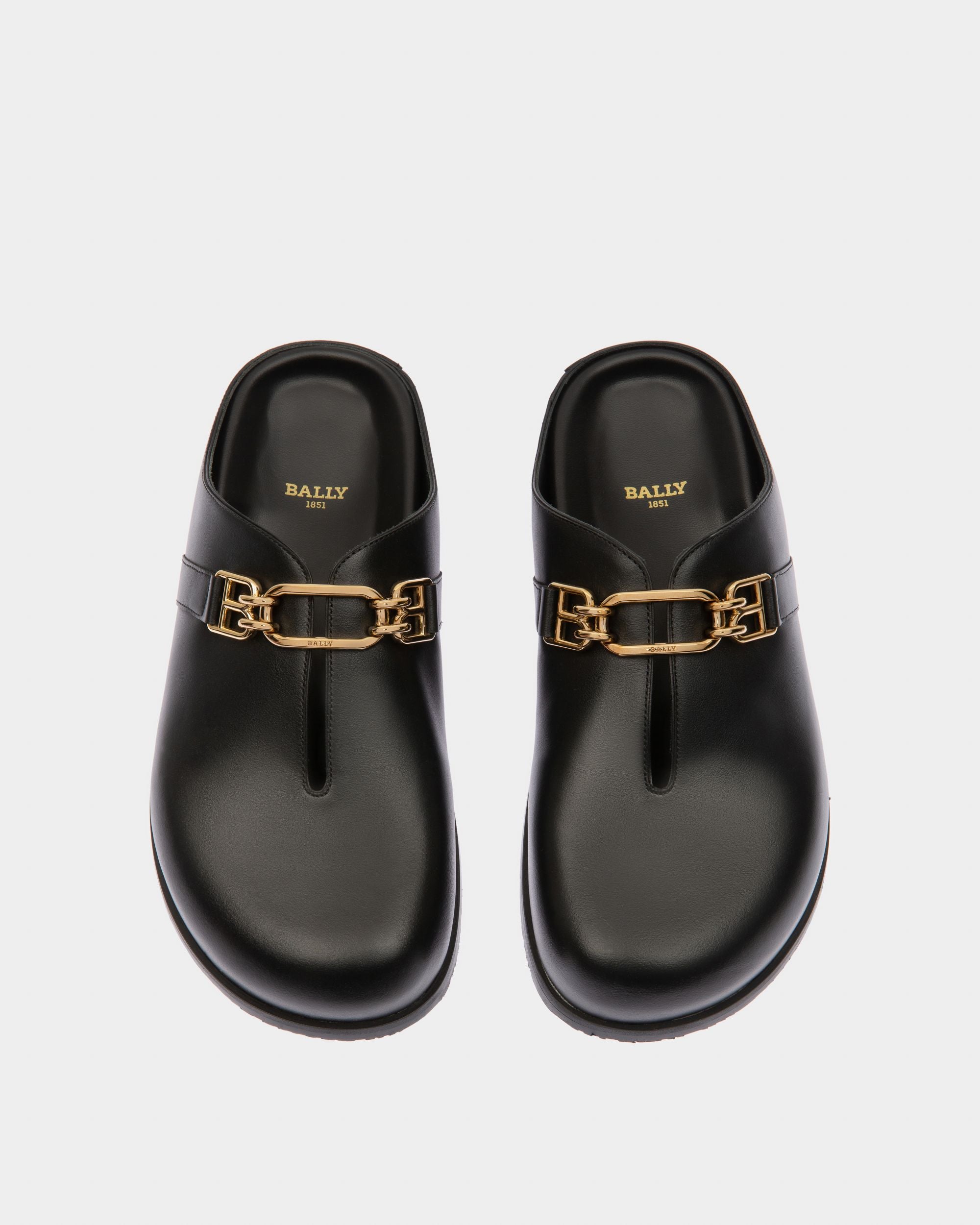 Francine Mules En Cuir Noir - Femme - Bally - 02