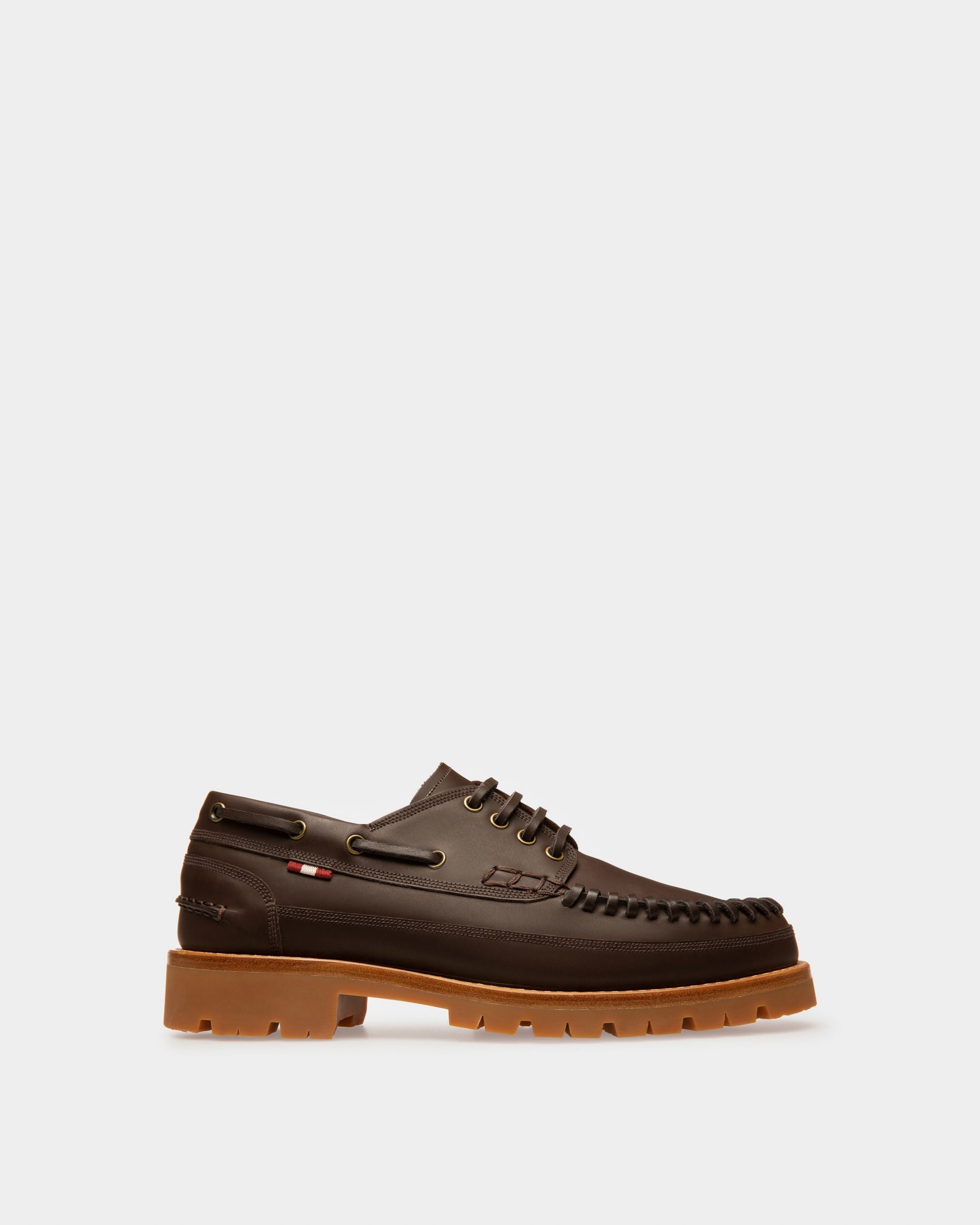 Tristan Derbies En Cuir Marron - Femme - Bally - 01