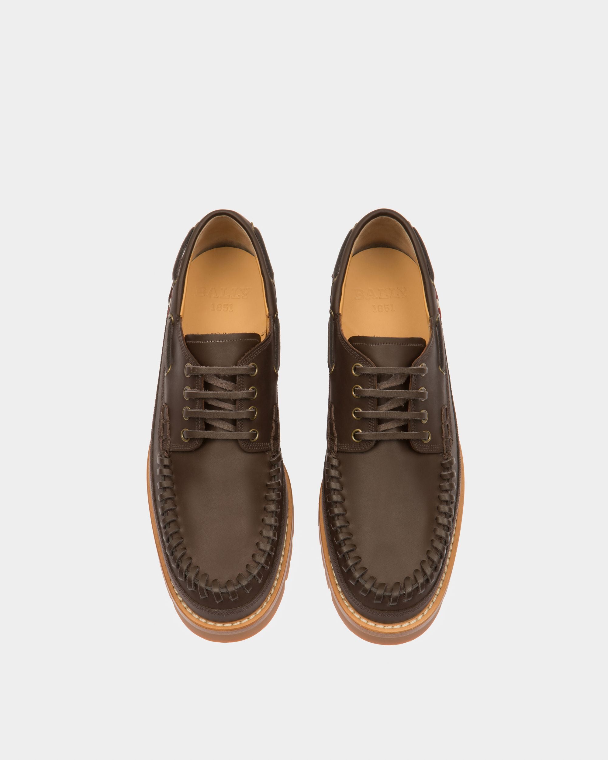 Tristan Derbies En Cuir Marron - Femme - Bally - 02