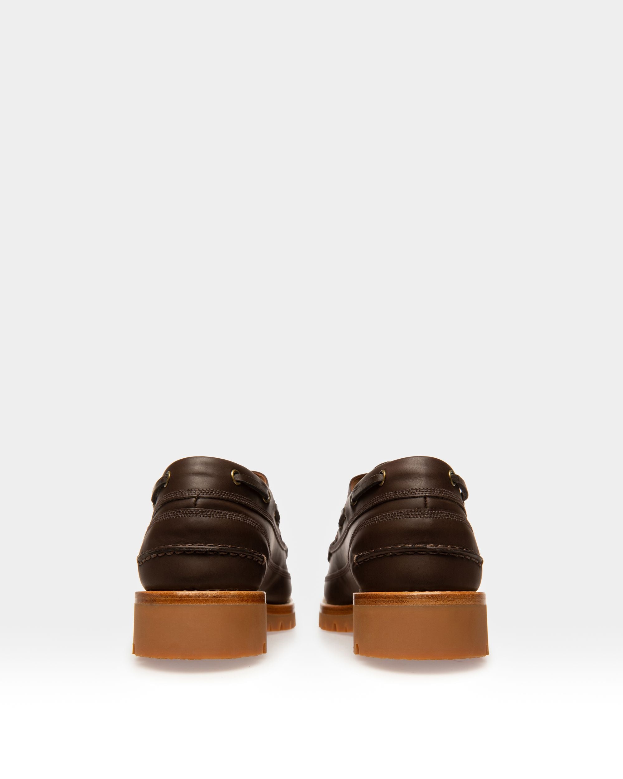 Tristan Derbies En Cuir Marron - Femme - Bally - 04