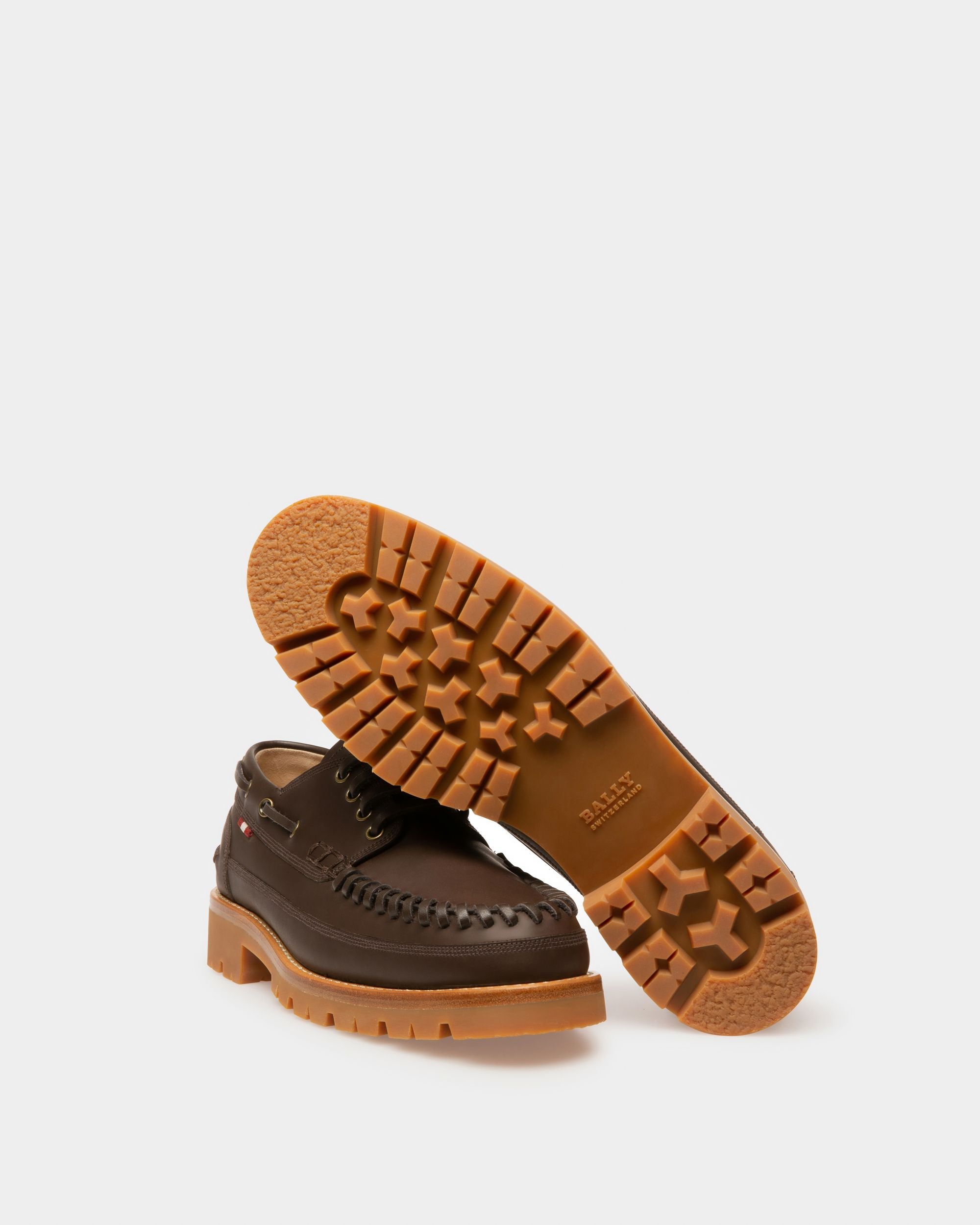 Tristan Derbies En Cuir Marron - Femme - Bally - 05