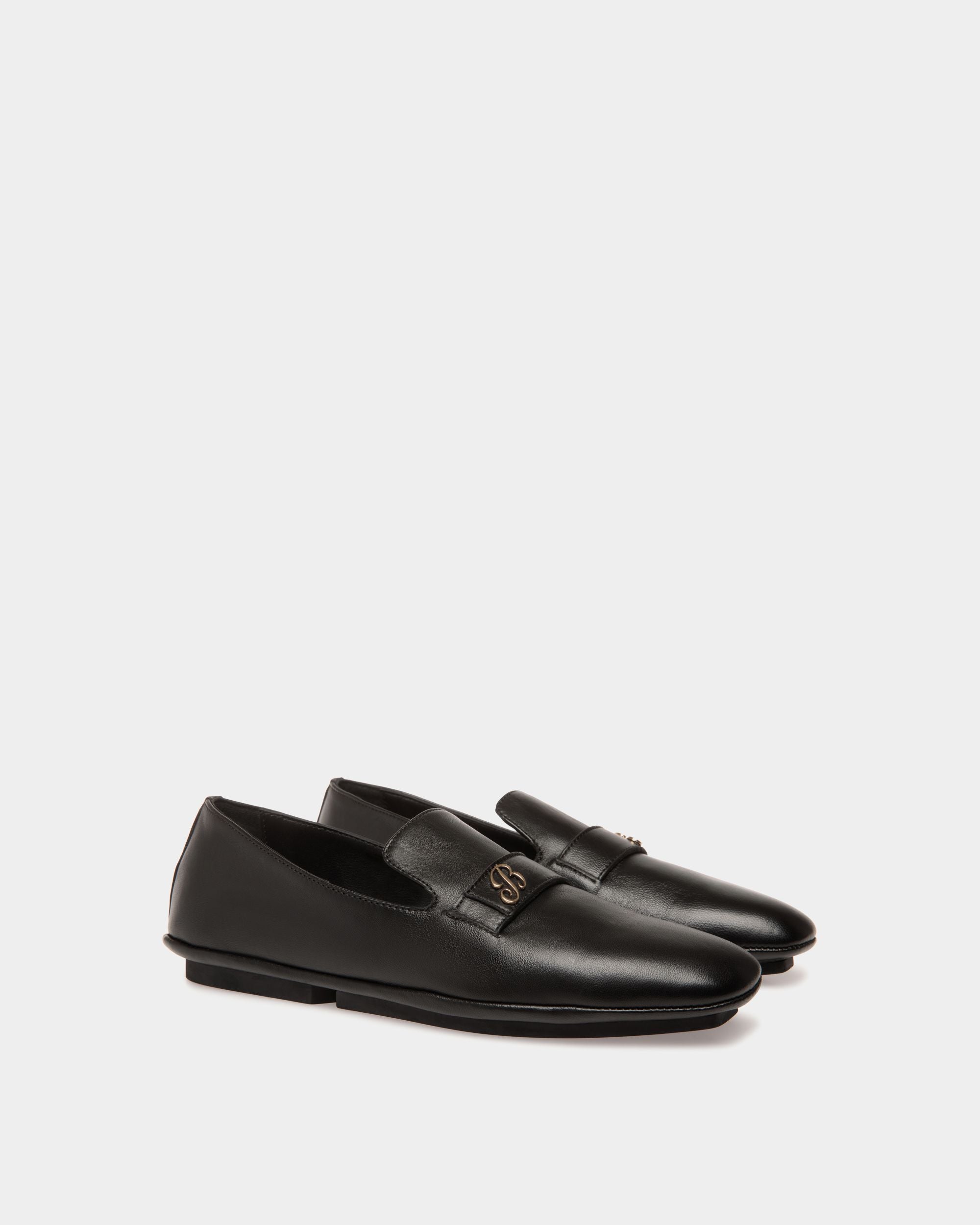 Slipper En Cuir Noir - Femme - Bally - 02
