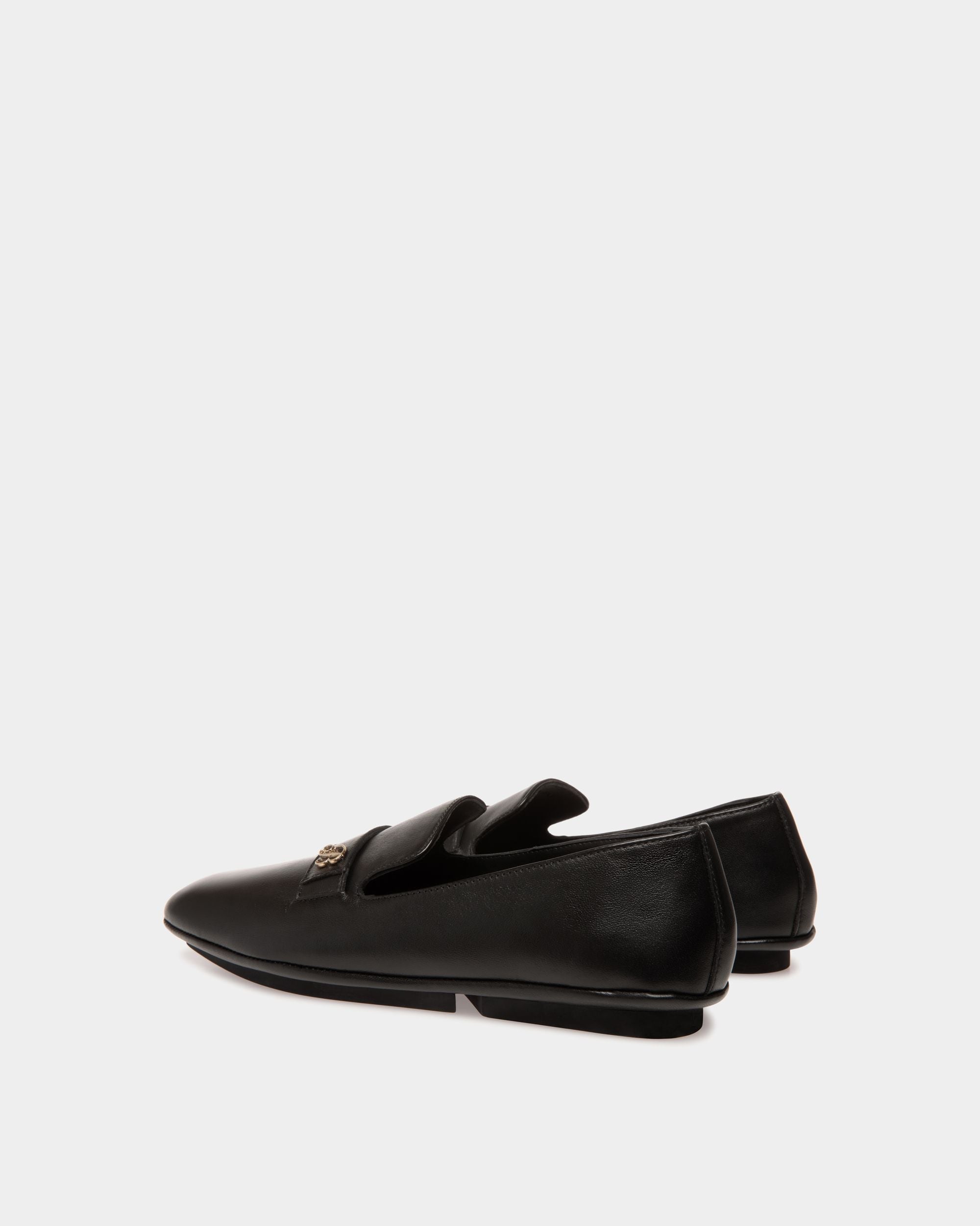 Slipper En Cuir Noir - Femme - Bally - 03