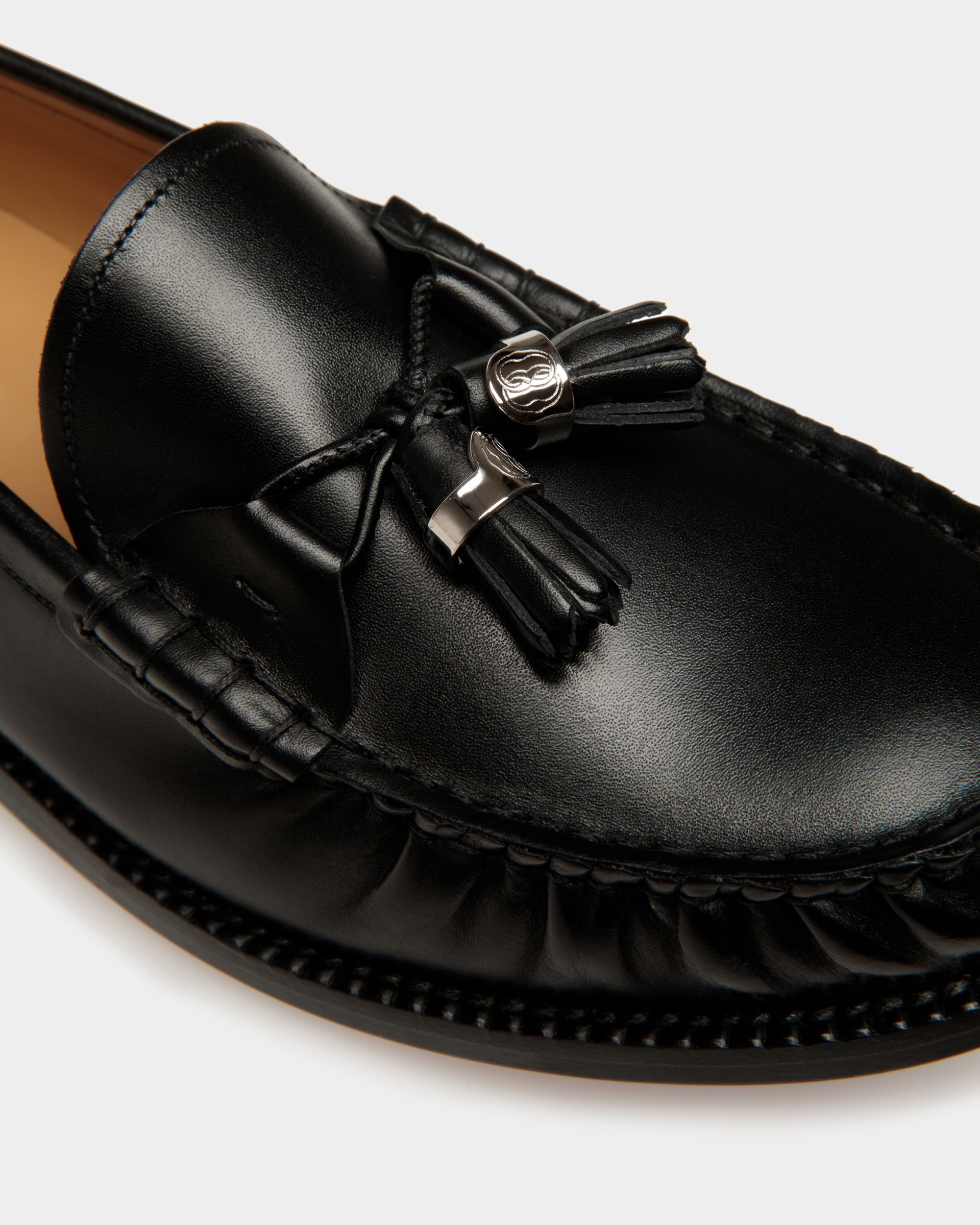 Mocassins Rome En cuir noir - Femme - Bally - 04