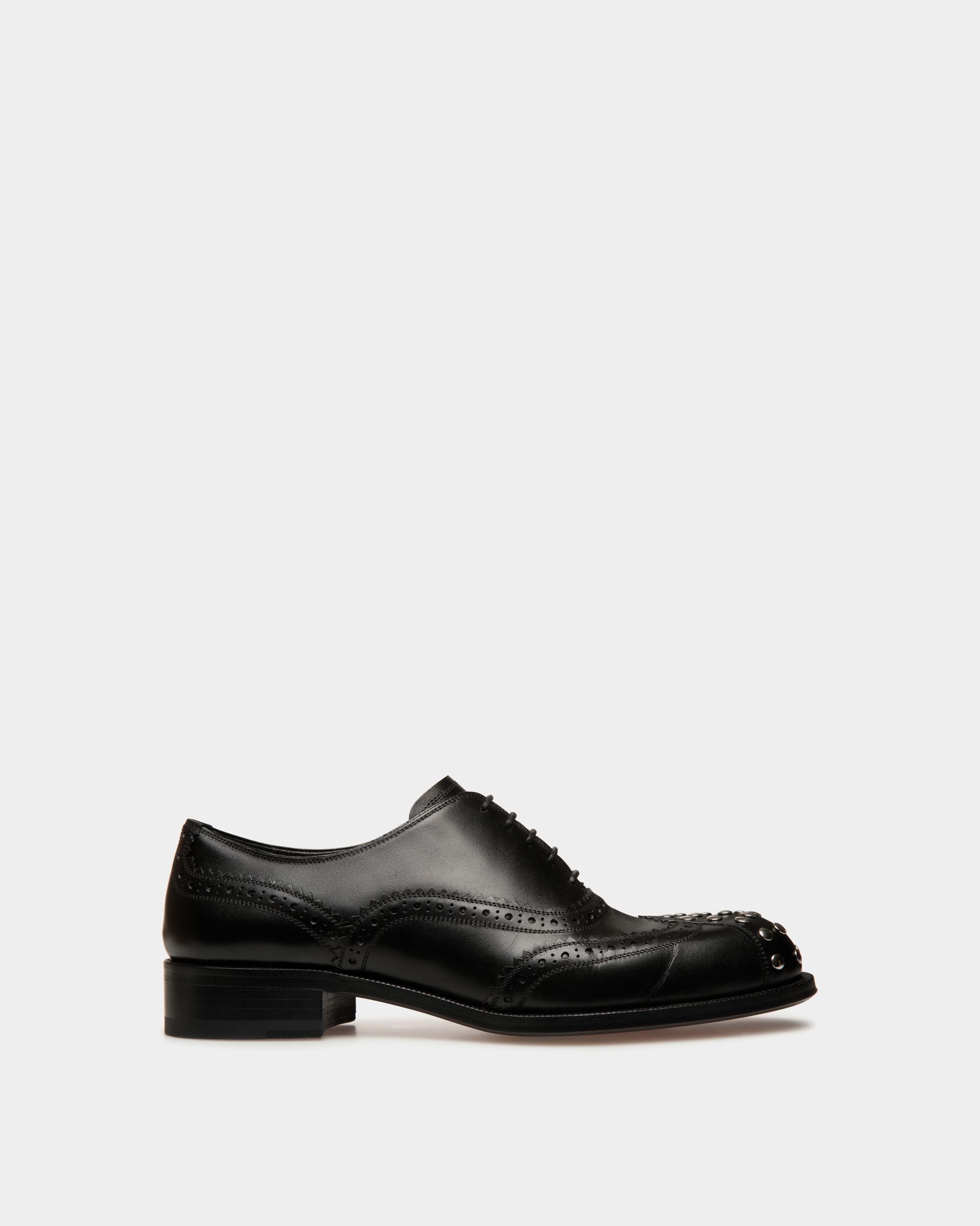 Richelieu Spiegel En Cuir Noir - Femme - Bally - 01