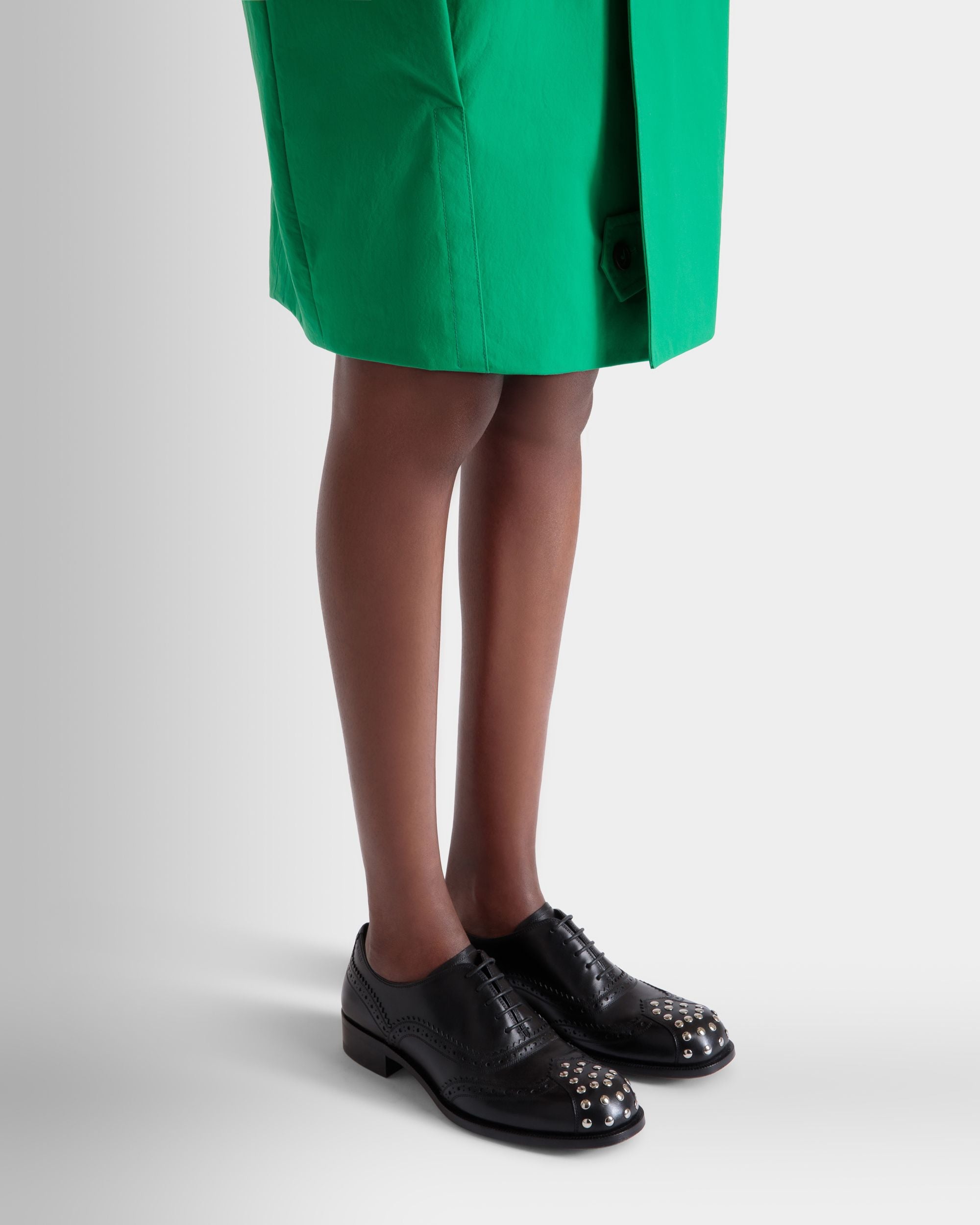 Richelieu Spiegel En Cuir Noir - Femme - Bally - 02