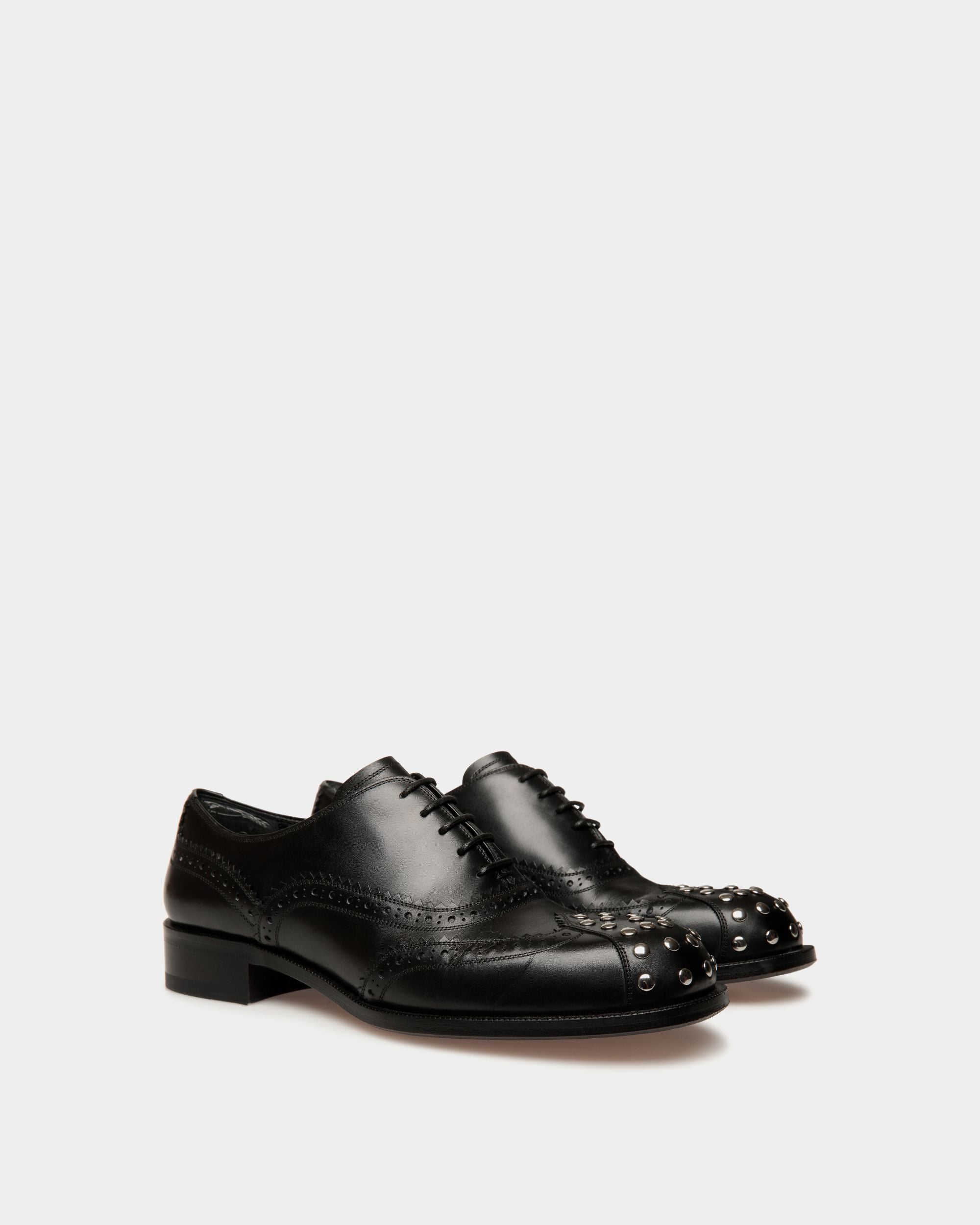 Richelieu Spiegel En Cuir Noir - Femme - Bally - 03