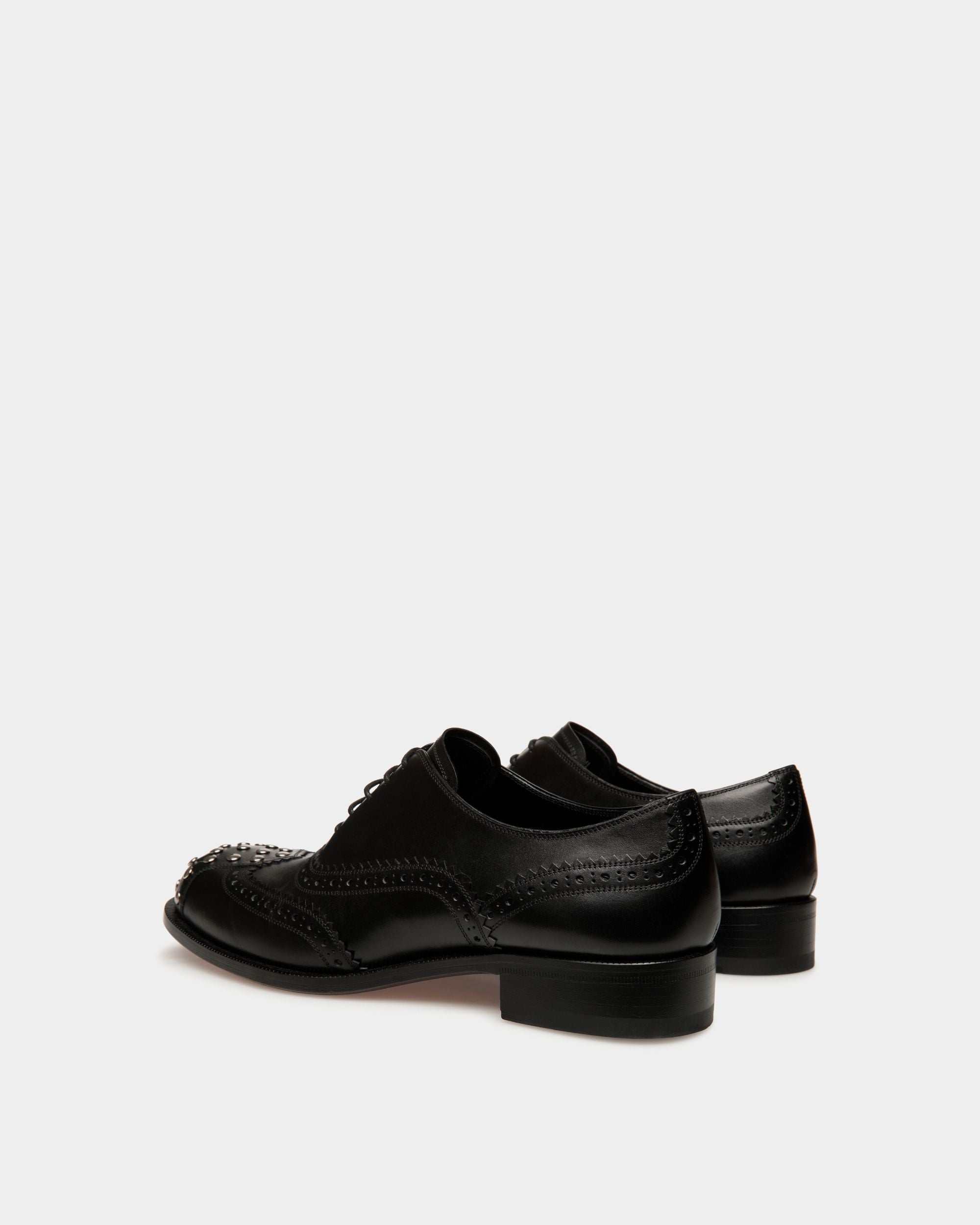 Richelieu Spiegel En Cuir Noir - Femme - Bally - 04