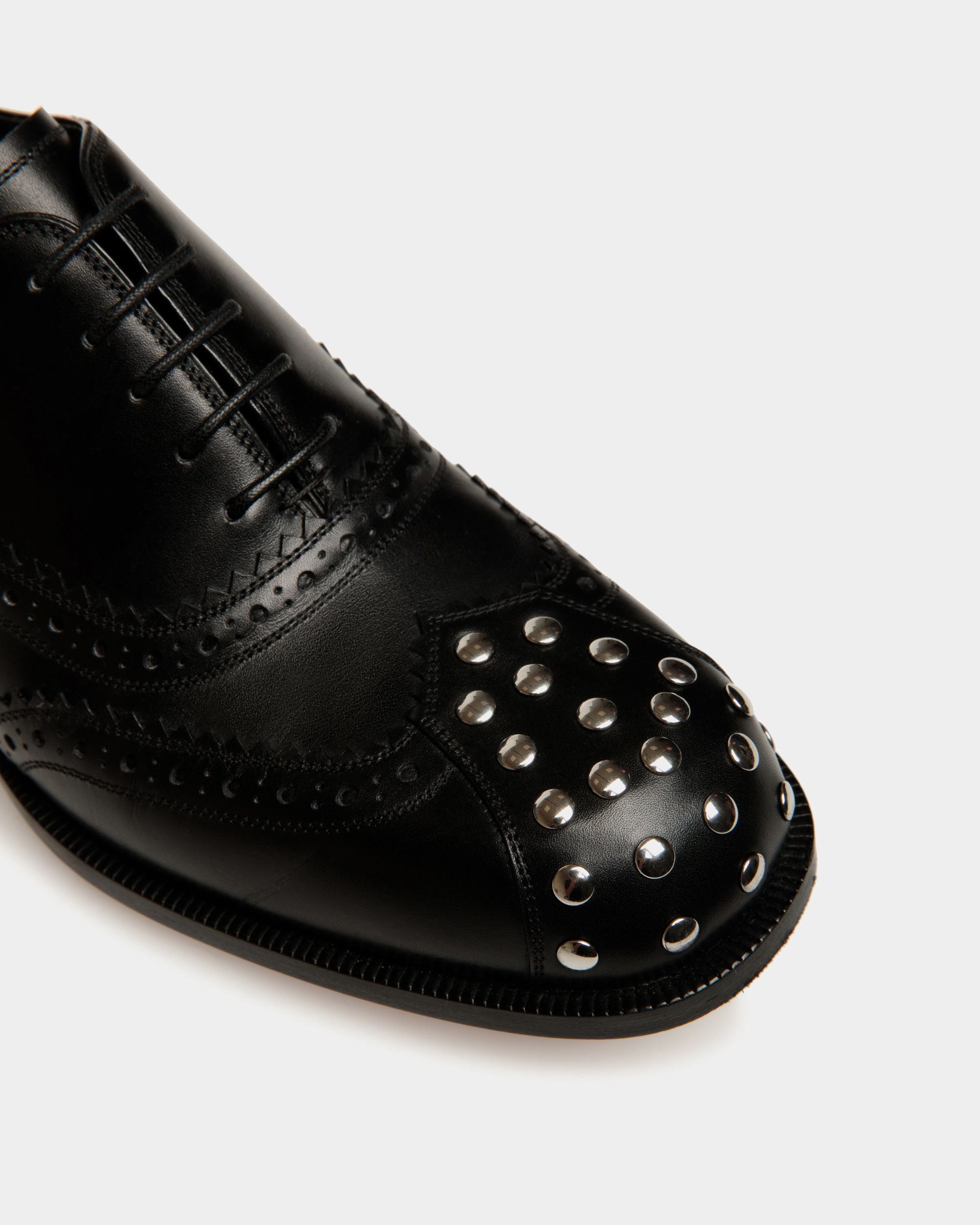 Richelieu Spiegel En Cuir Noir - Femme - Bally - 06