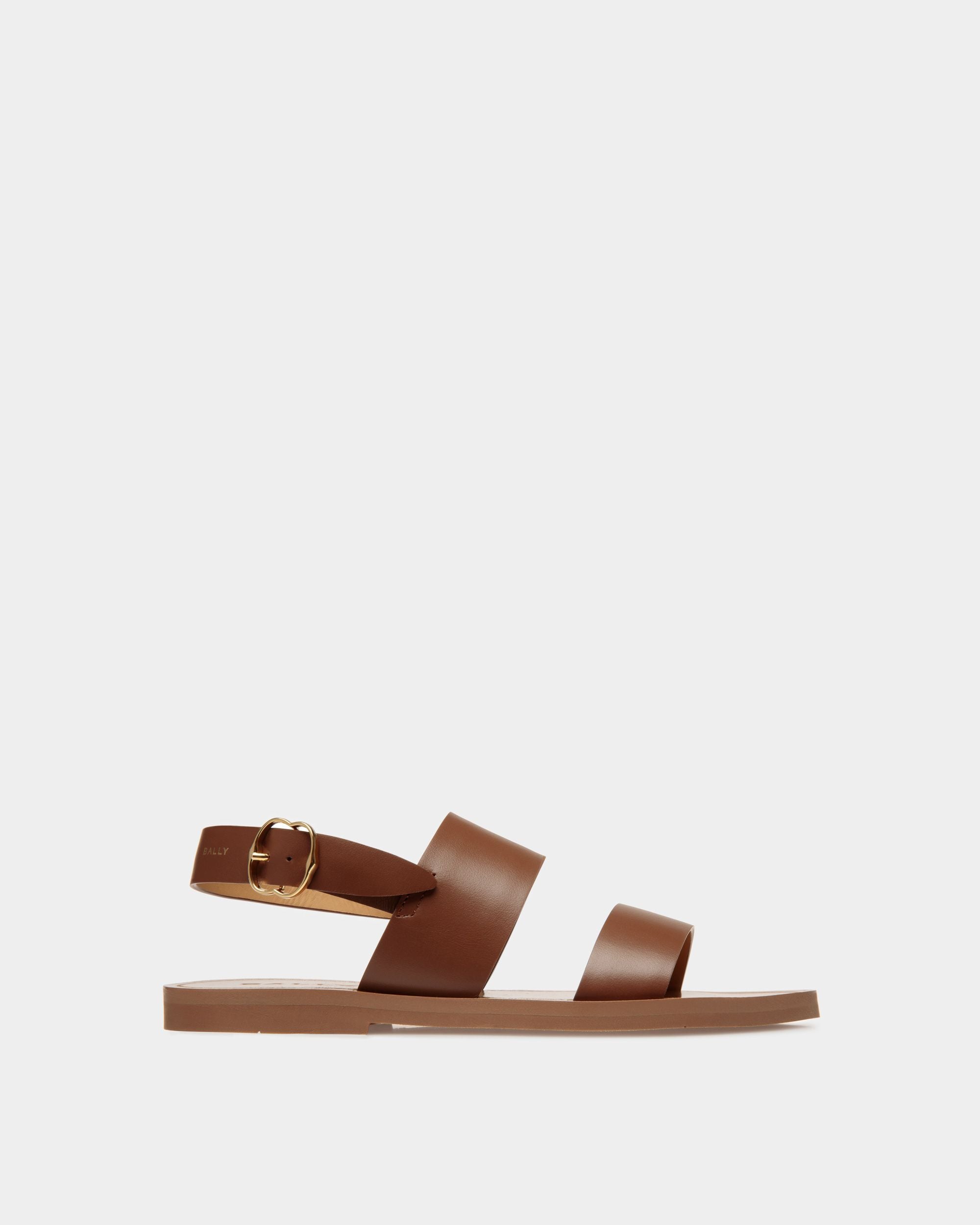 Sandale À Talon Plat Baudy En Cuir - Femme - Bally - 01