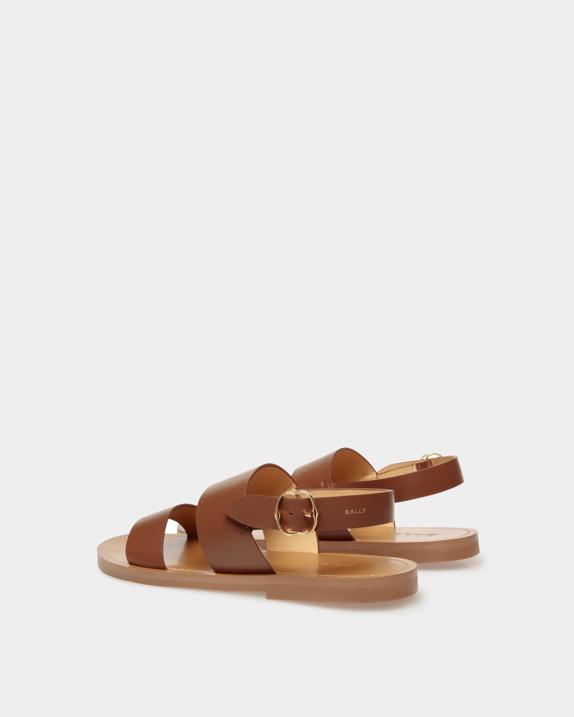 Sandale À Talon Plat Baudy En Cuir - Femme - Bally - 02