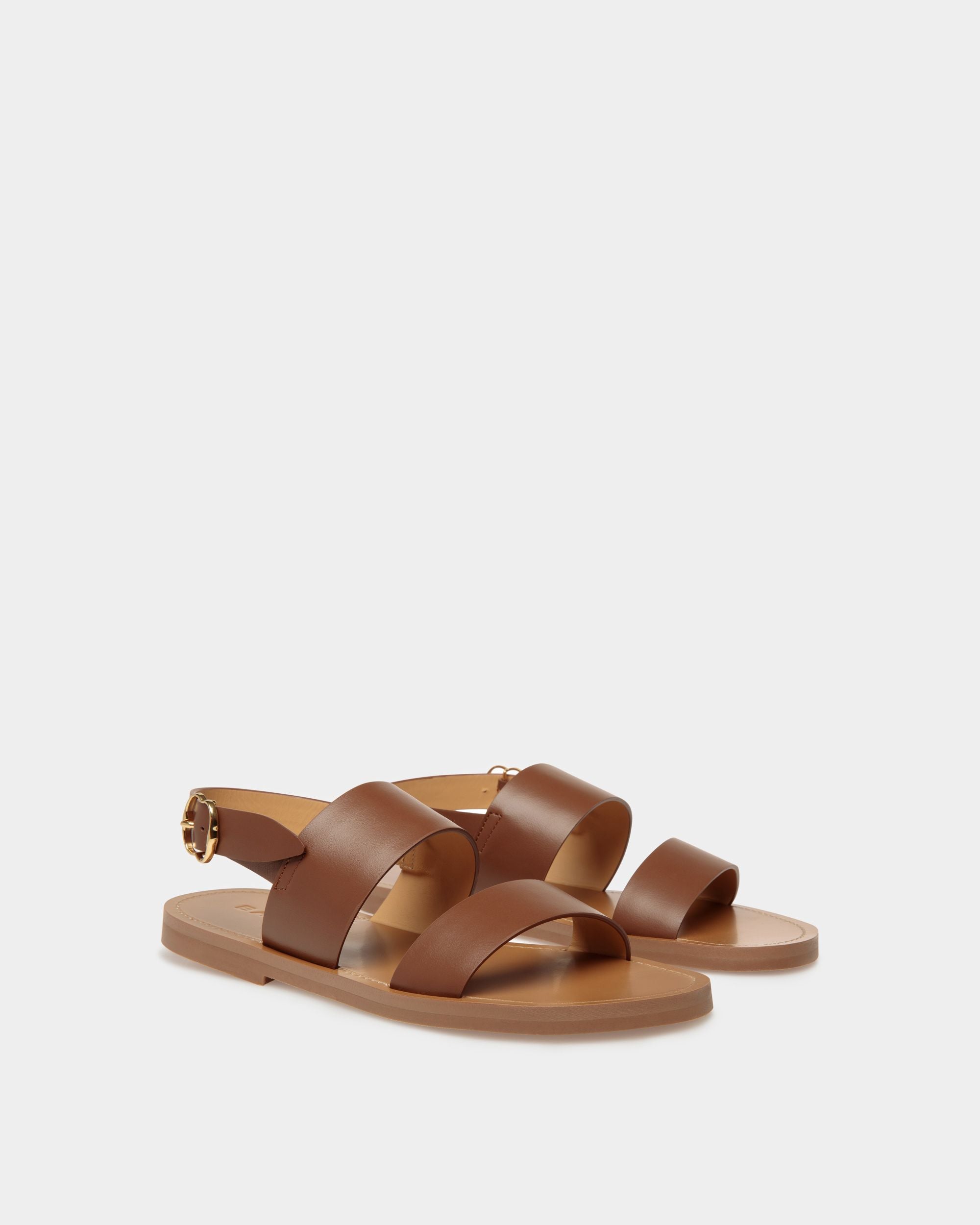 Sandale À Talon Plat Baudy En Cuir - Femme - Bally - 03