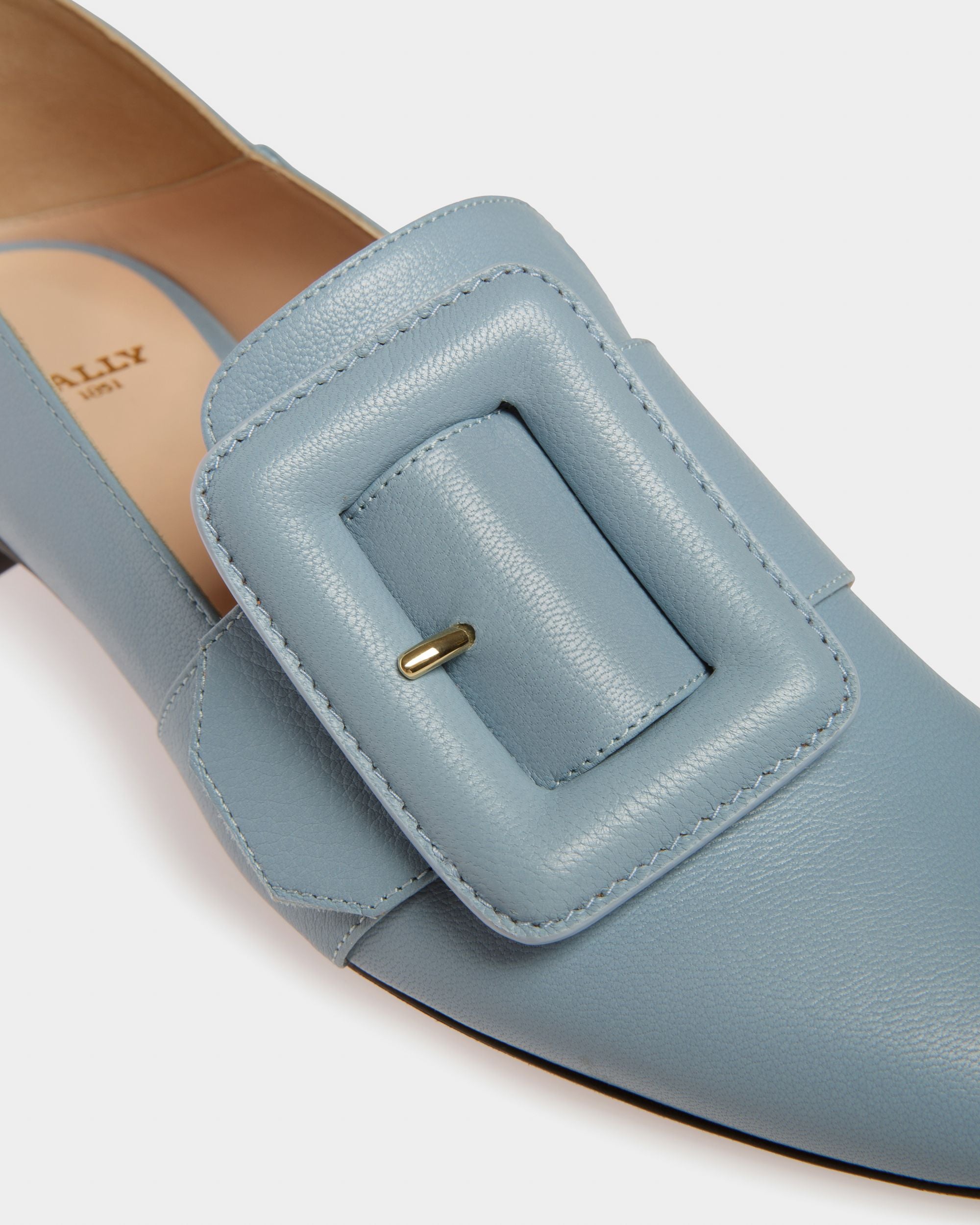 Janelle Mocassins En Cuir Bleu Clair - Femme - Bally - 04