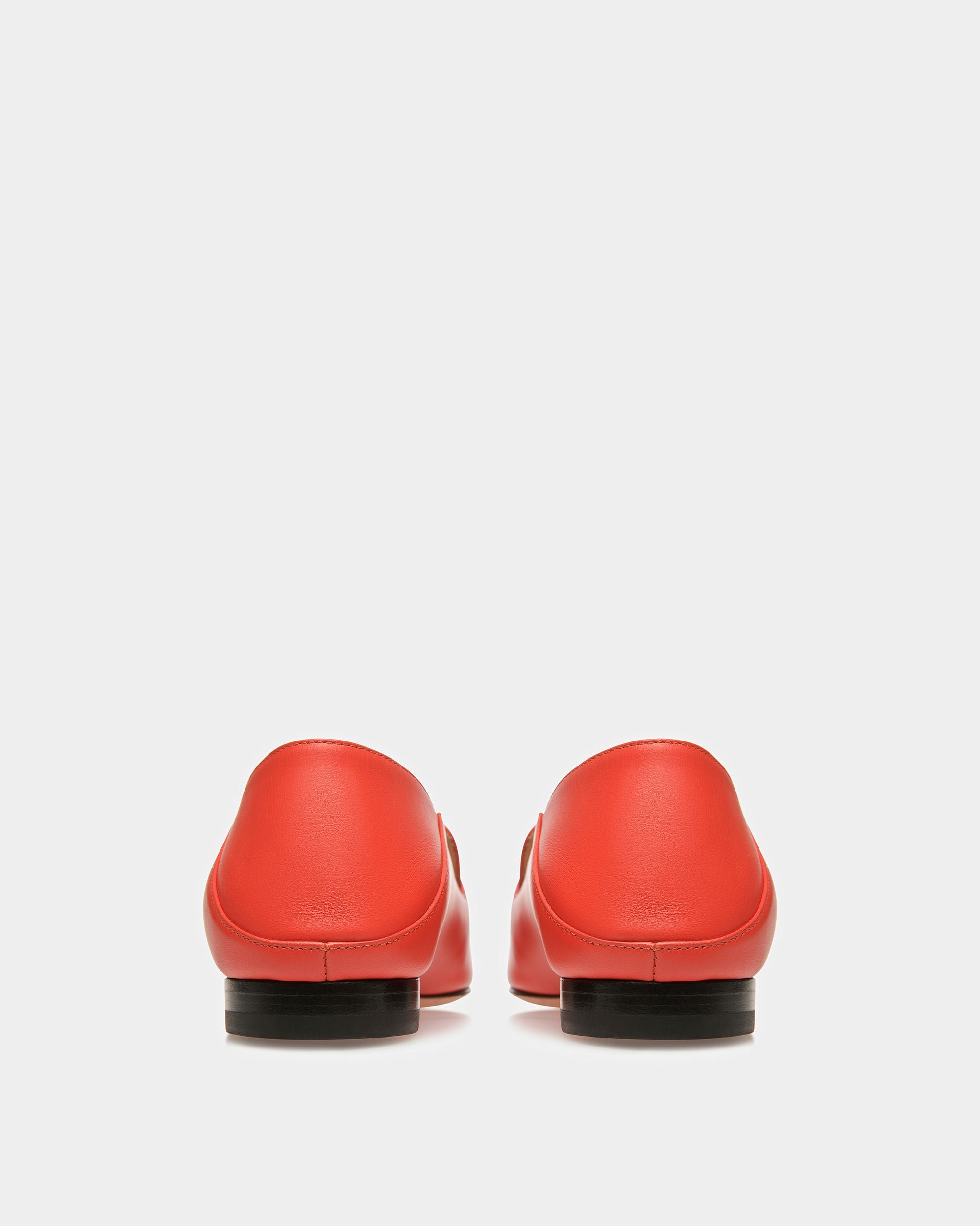 Ellah Slippers En Cuir Orange - Femme - Bally - 03
