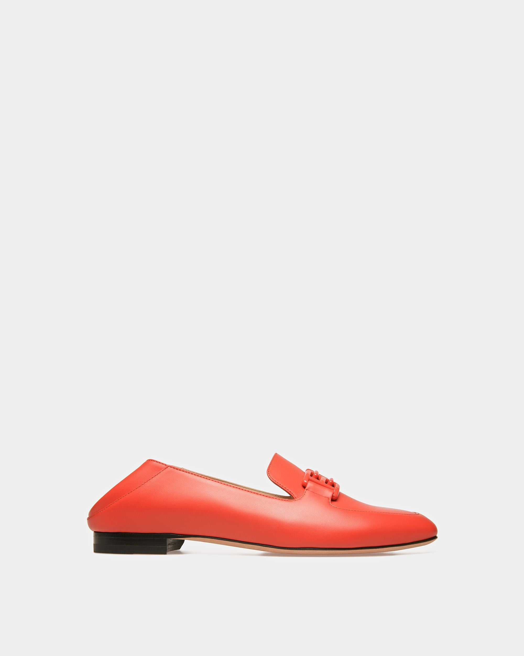 Ellah Slippers En Cuir Orange - Femme - Bally - 05