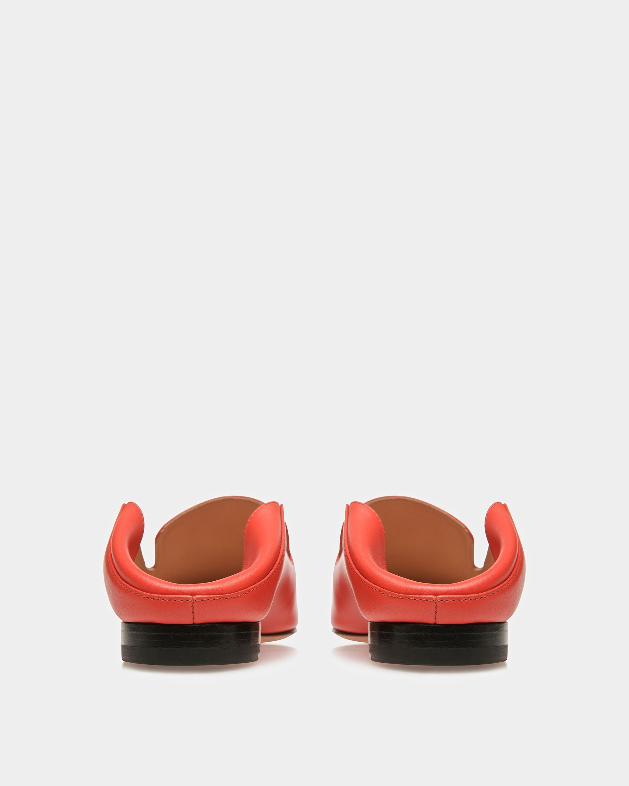 Ellah Slippers En Cuir Orange - Femme - Bally - 06