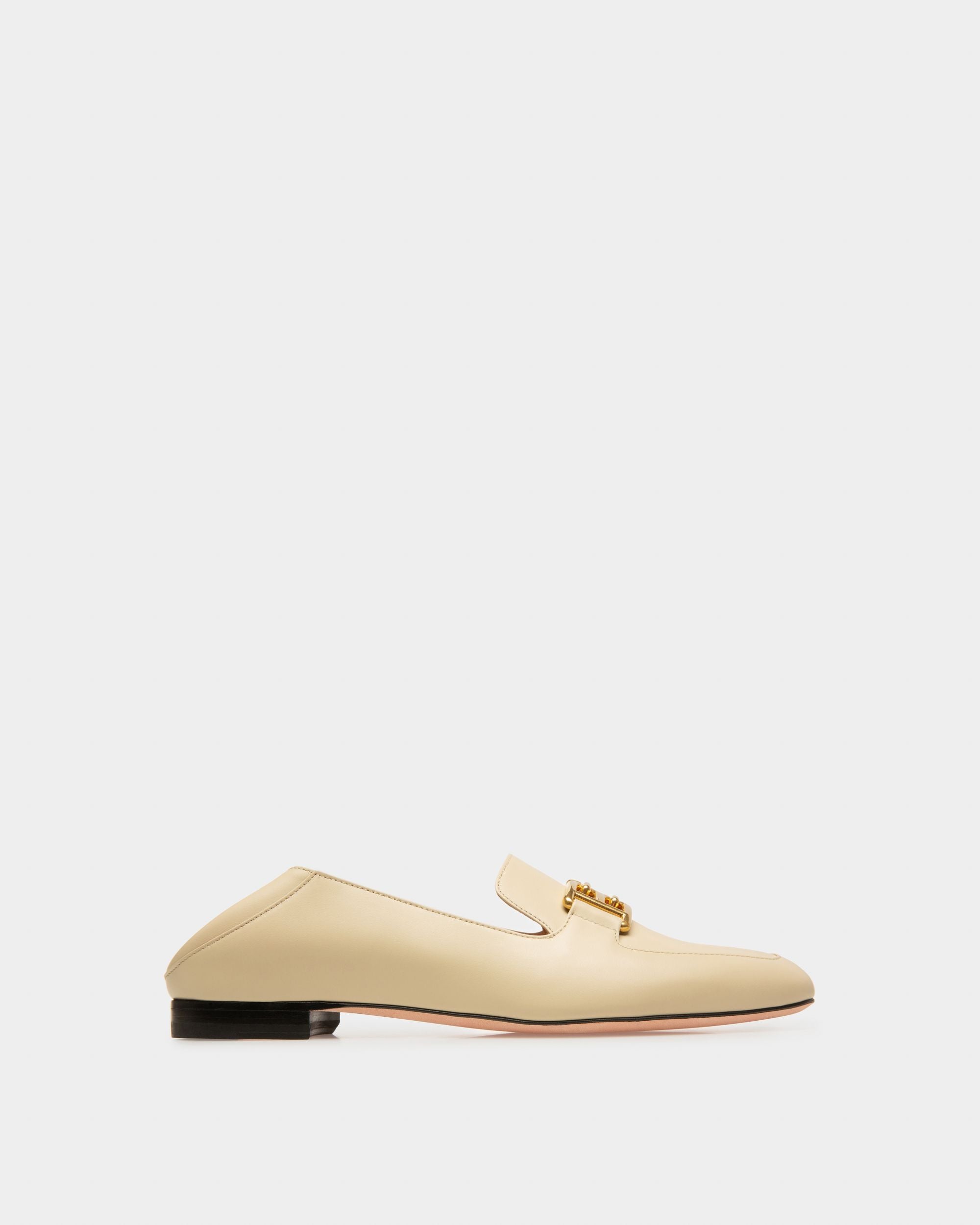 Ellah Flat Mocassins En Cuir Beige - Femme - Bally - 02