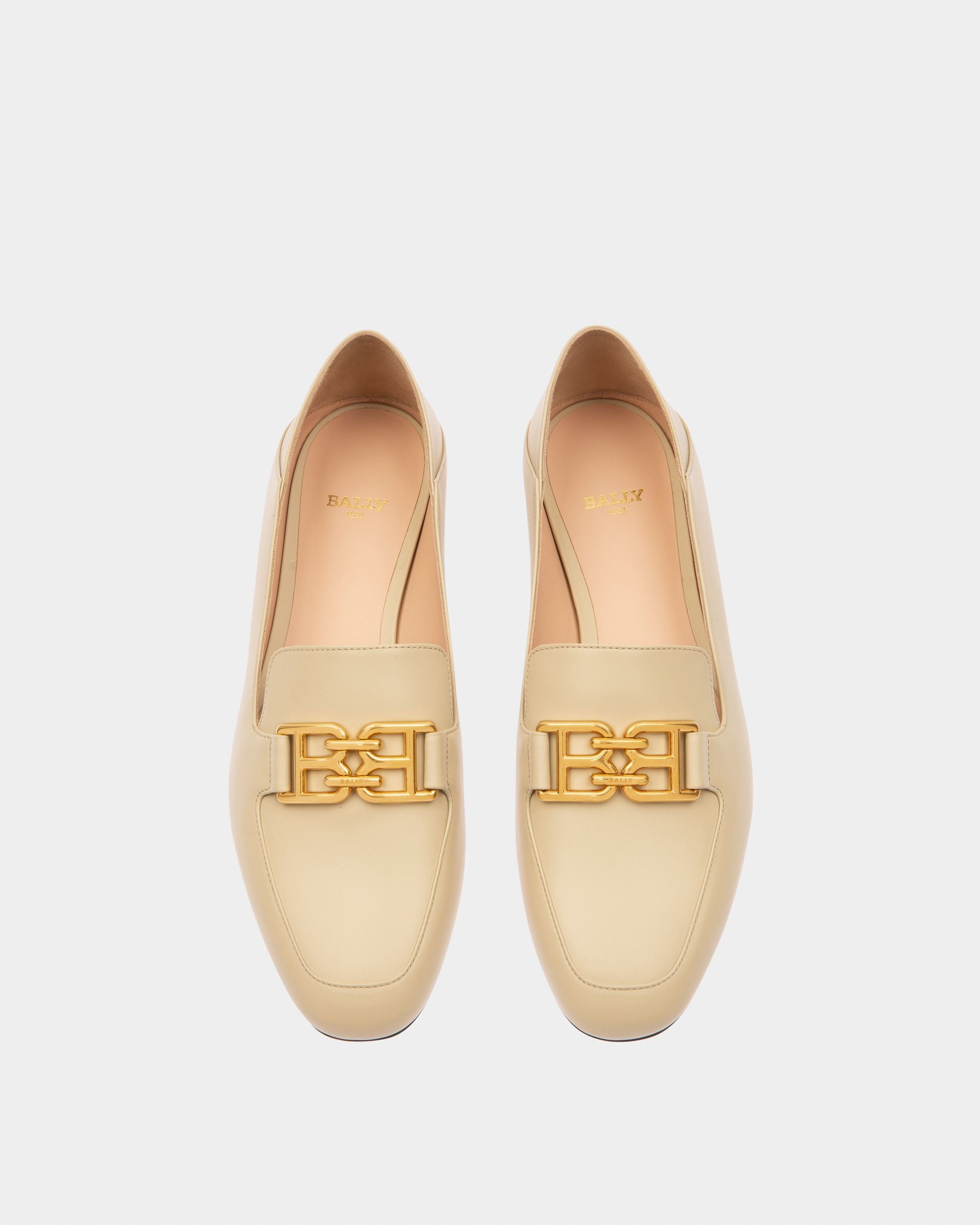 Ellah Flat Mocassins En Cuir Beige - Femme - Bally - 03