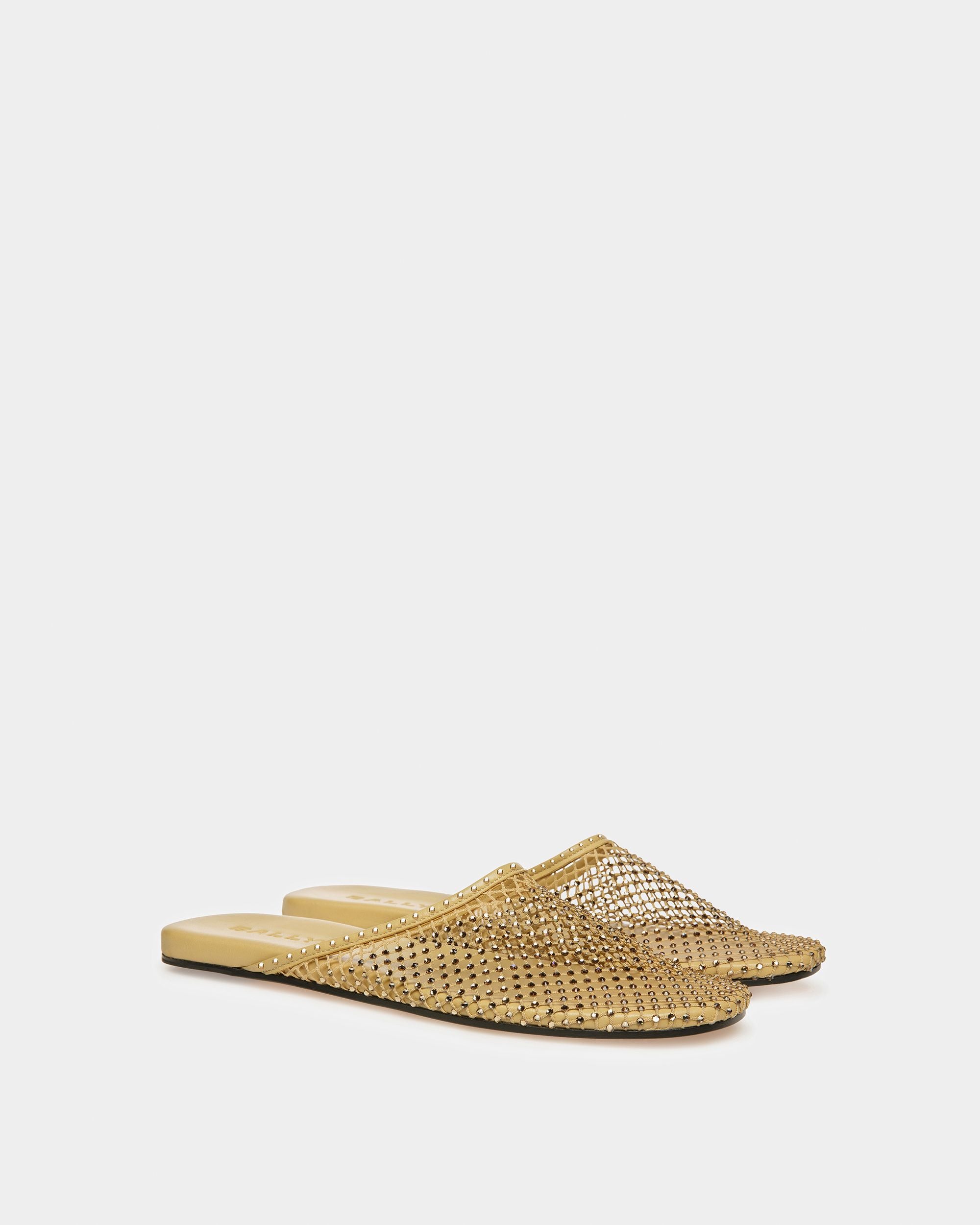 Slippers Crystal Fishnet En Mesh Cristal - Femme - Bally - 07