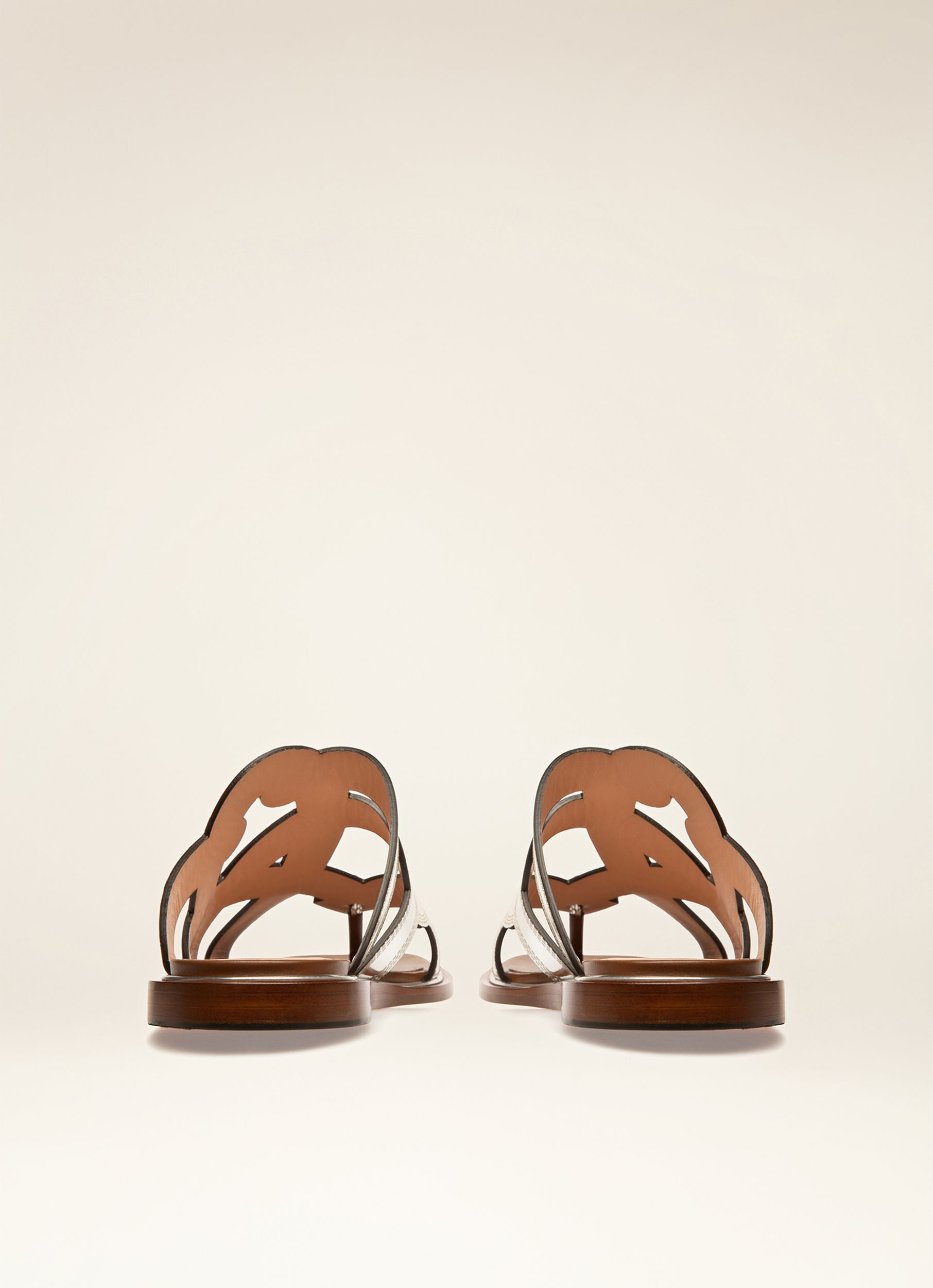 Glada Sandales Plates En Cuir Argenté - Femme - Bally - 03