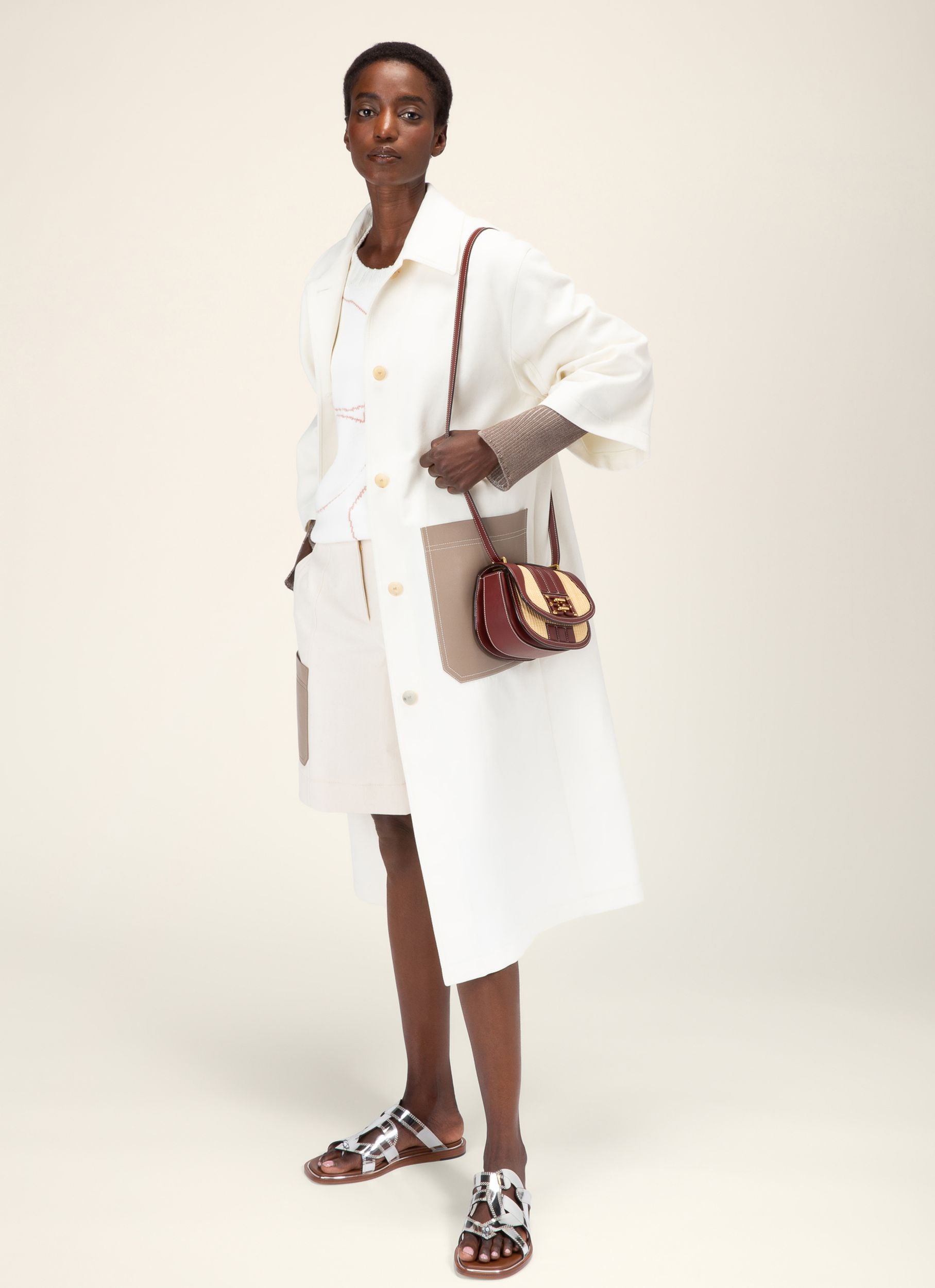 Glada Sandales Plates En Cuir Argenté - Femme - Bally - 05