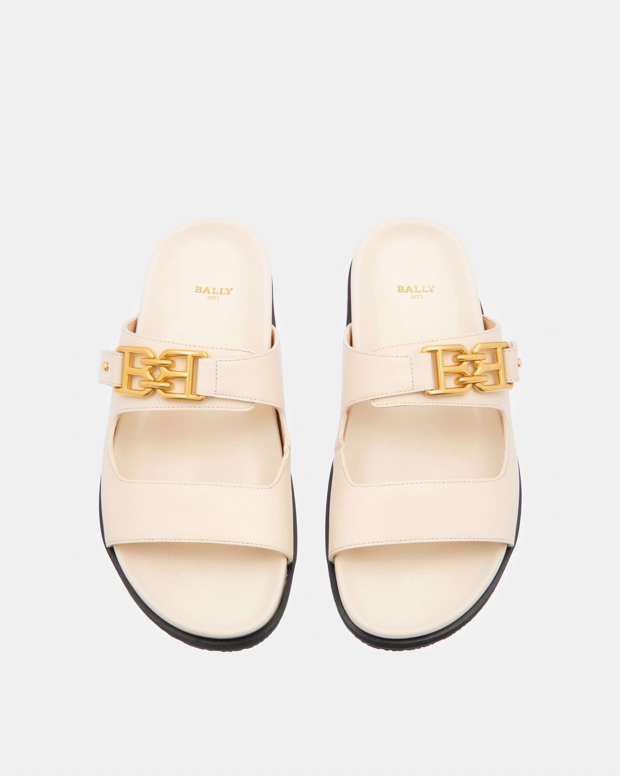 Emma Sandales En Cuir Ivoire - Femme - Bally - 02