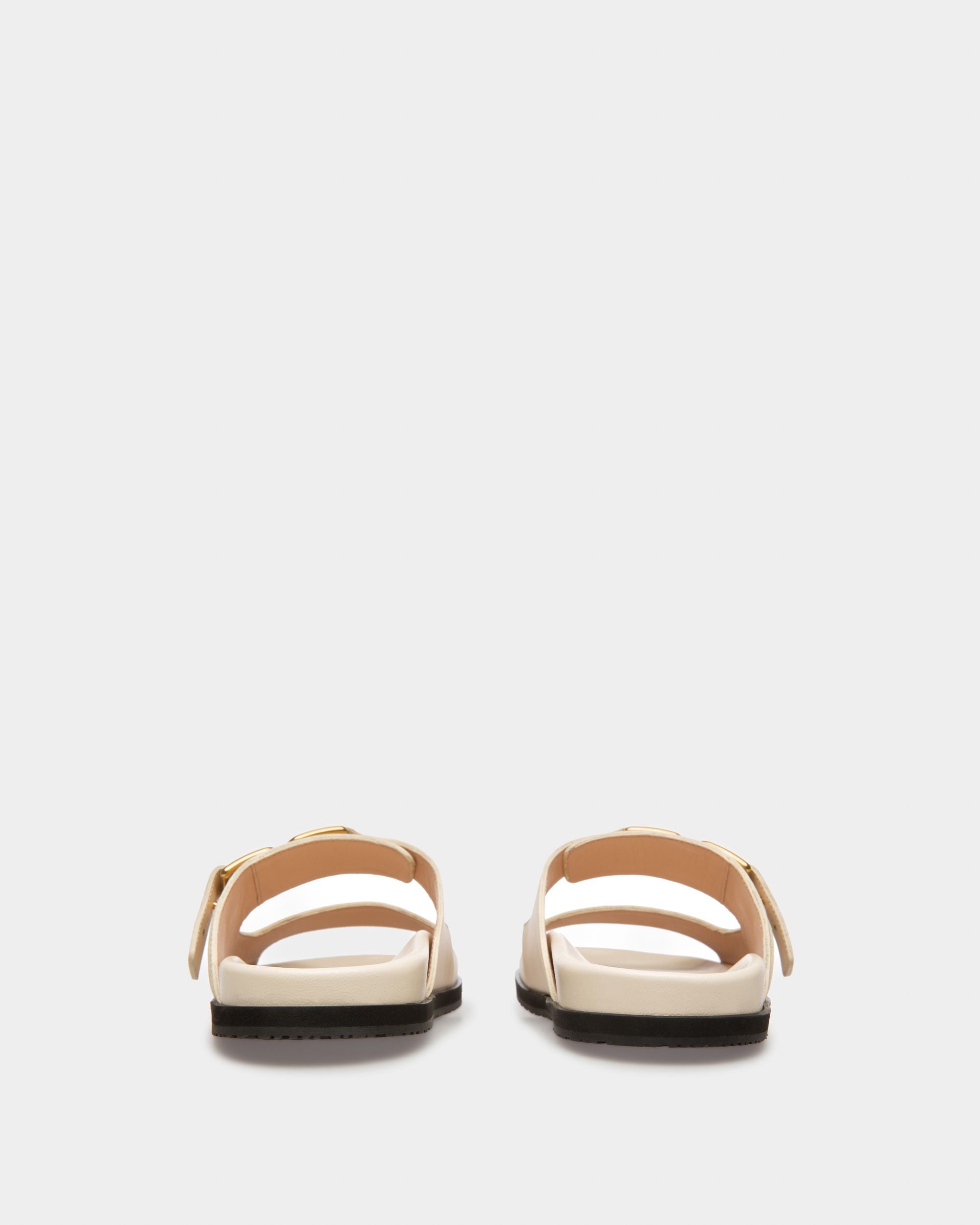 Emma Sandales En Cuir Ivoire - Femme - Bally - 04