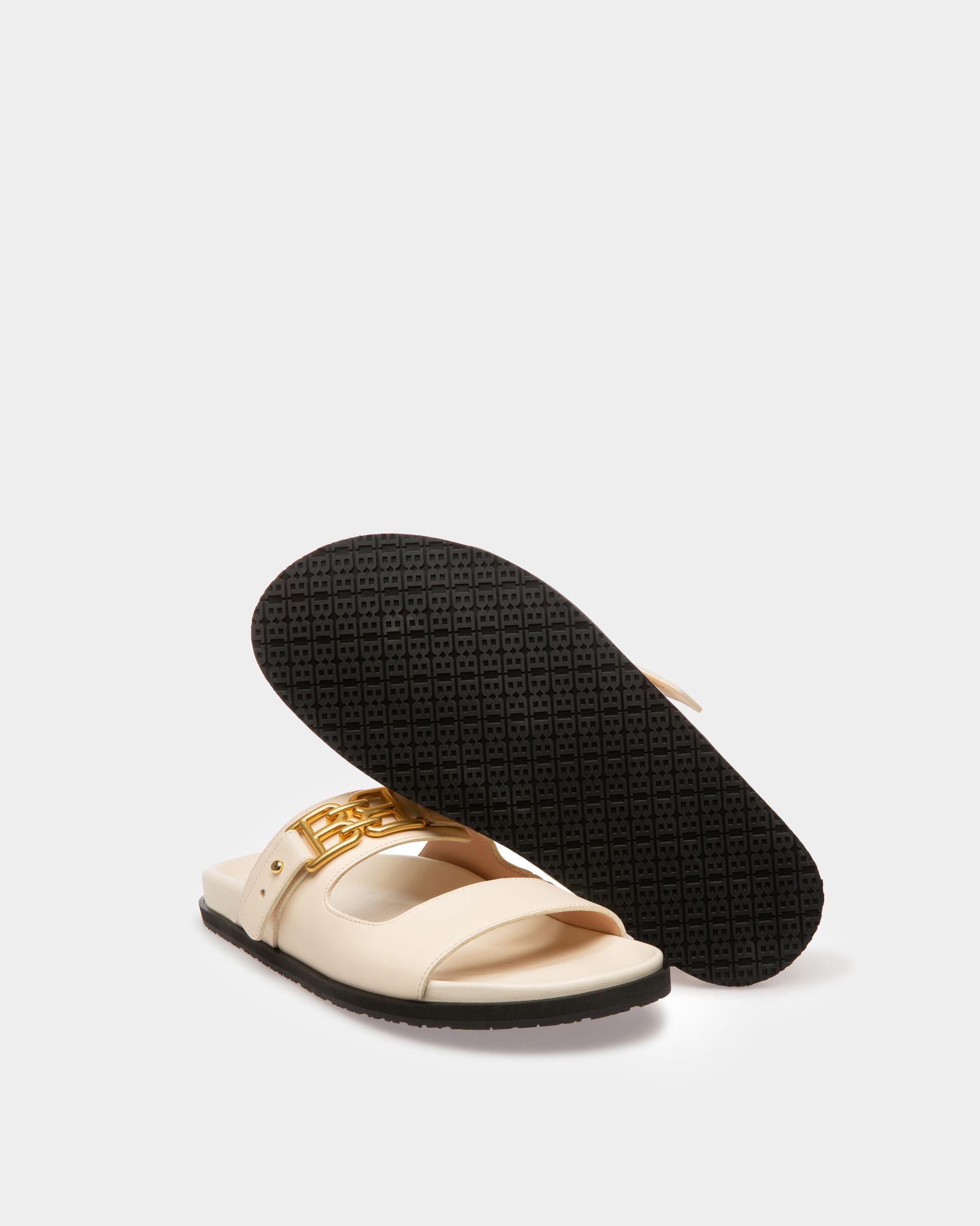 Emma Sandales En Cuir Ivoire - Femme - Bally - 05