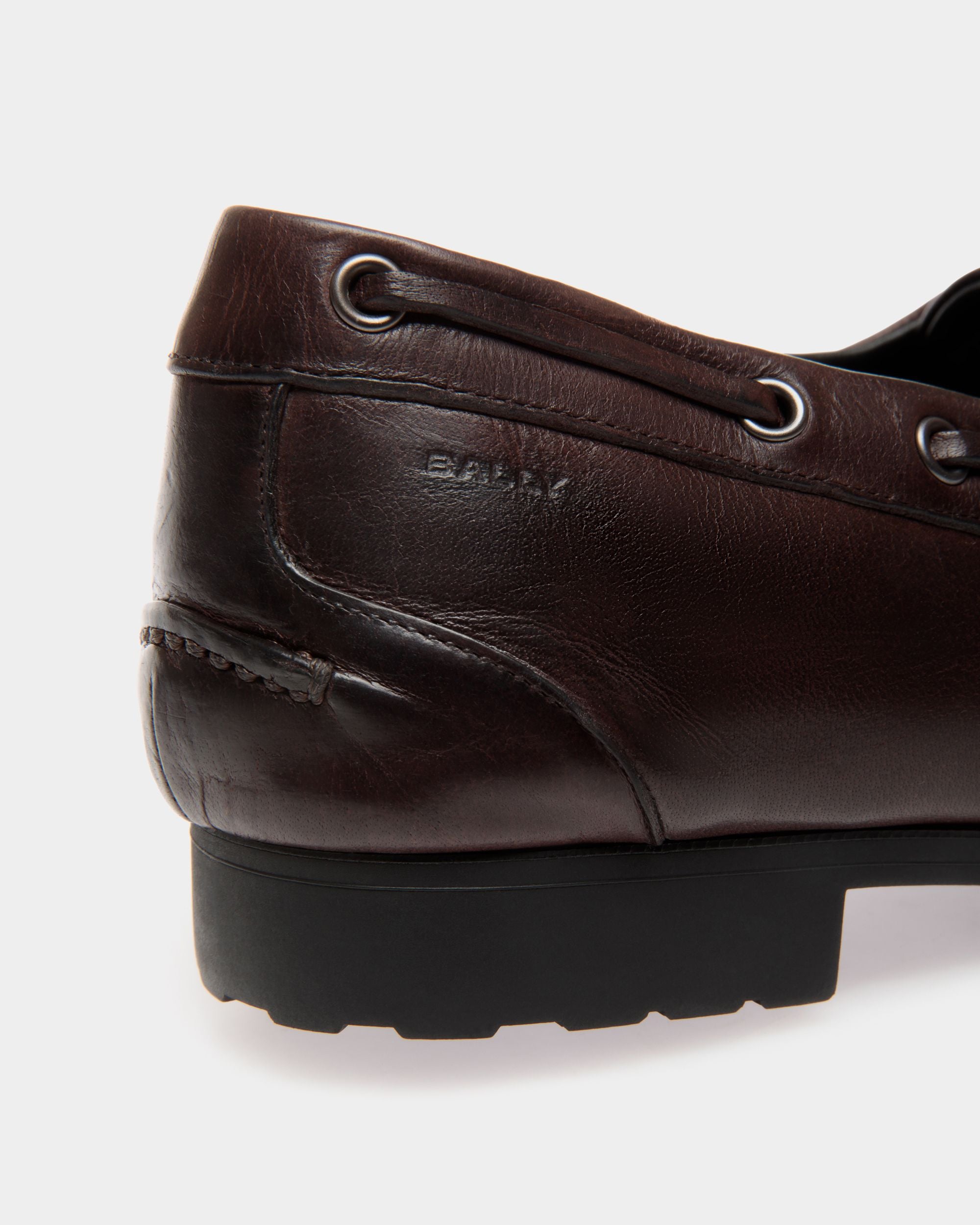 Plume Moccassin In Brown Buffalo - Femme - Bally - 05