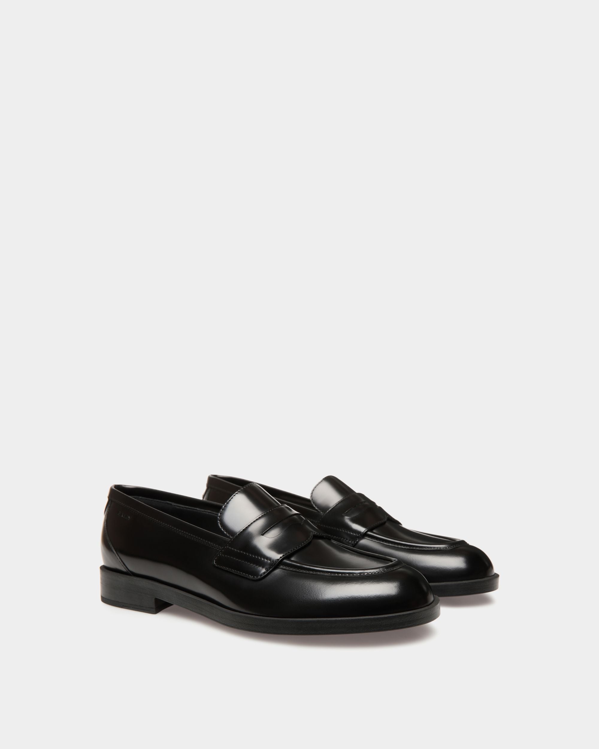 Mocassin Egli En Cuir Noir - Femme - Bally - 02