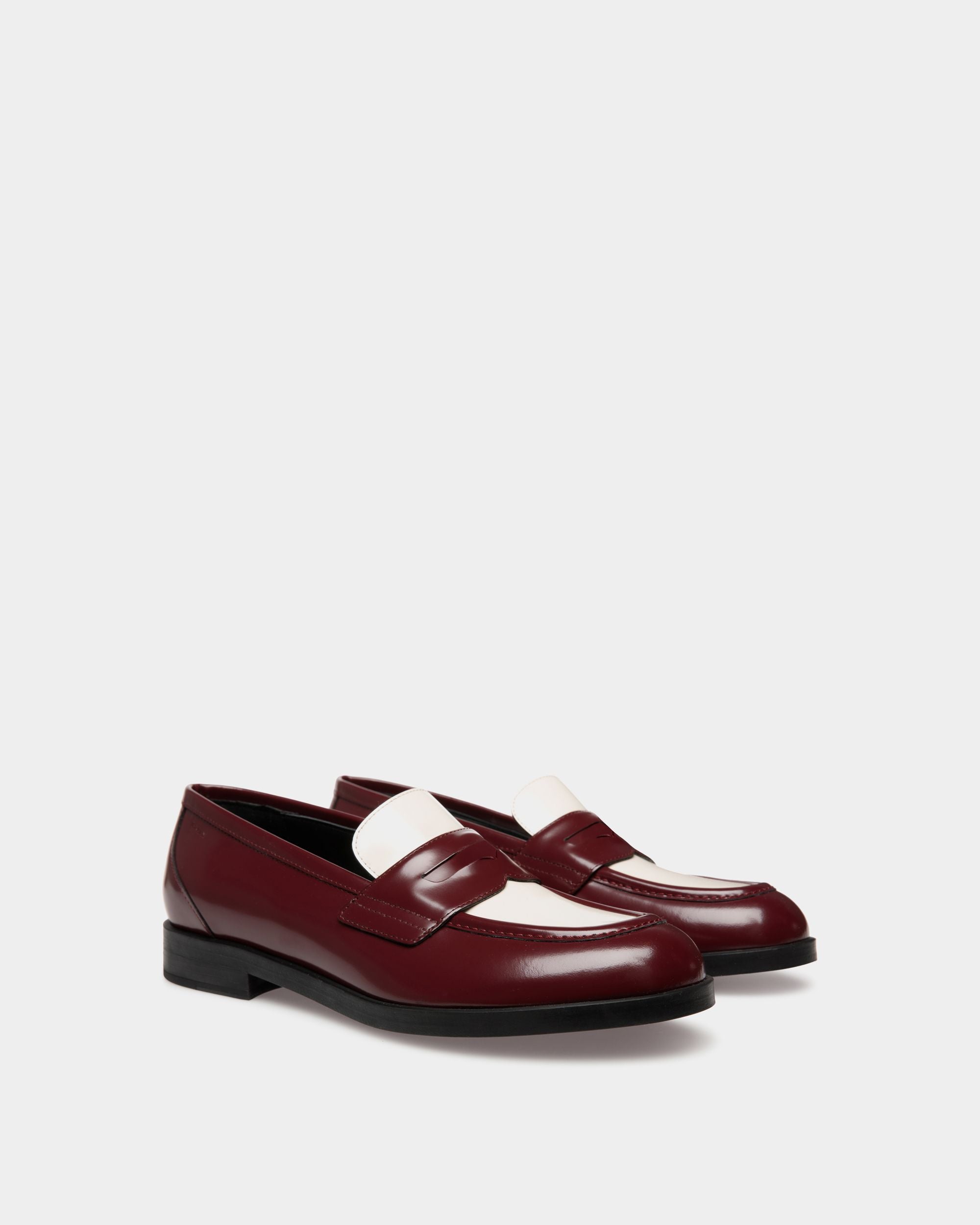 Egli Flat In Red Leather - Femme - Bally - 02