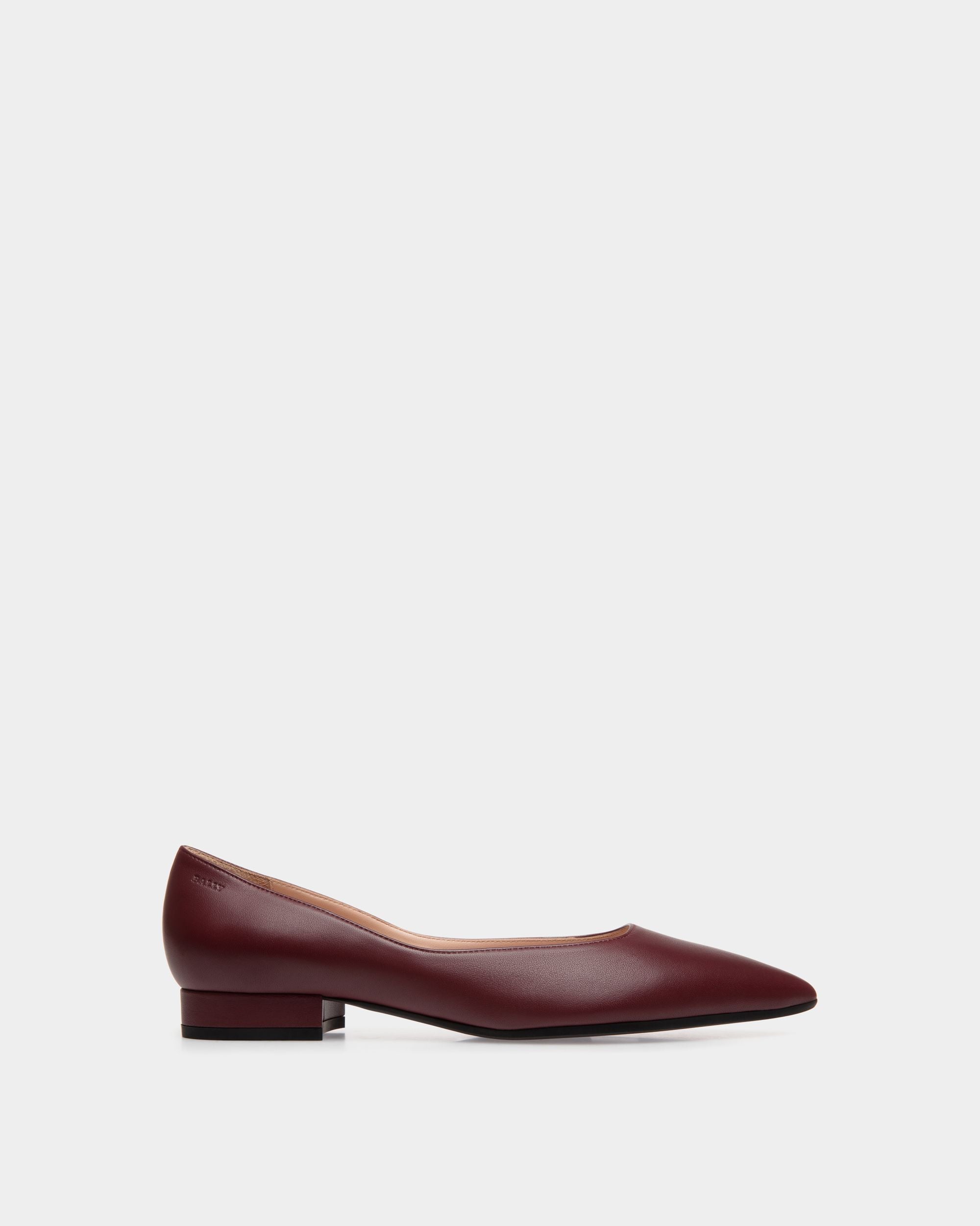 Flats In Red Leather - Femme - Bally - 01