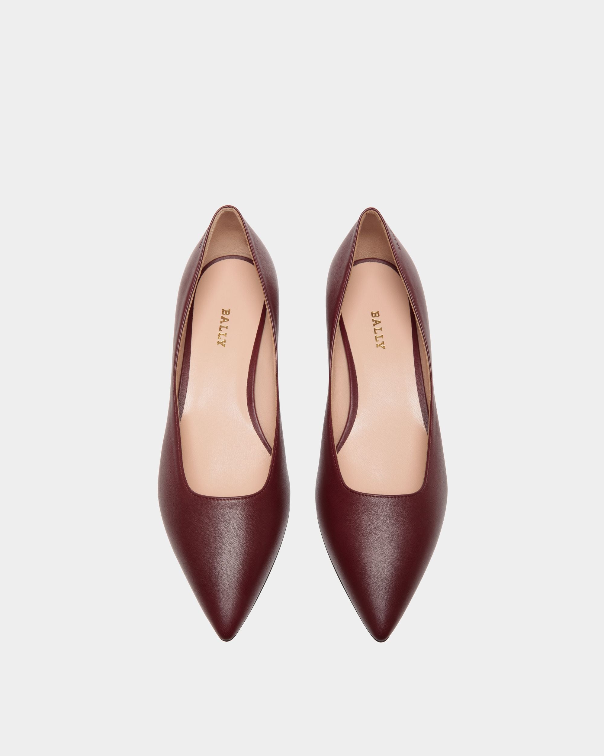 Flats In Red Leather - Femme - Bally - 04