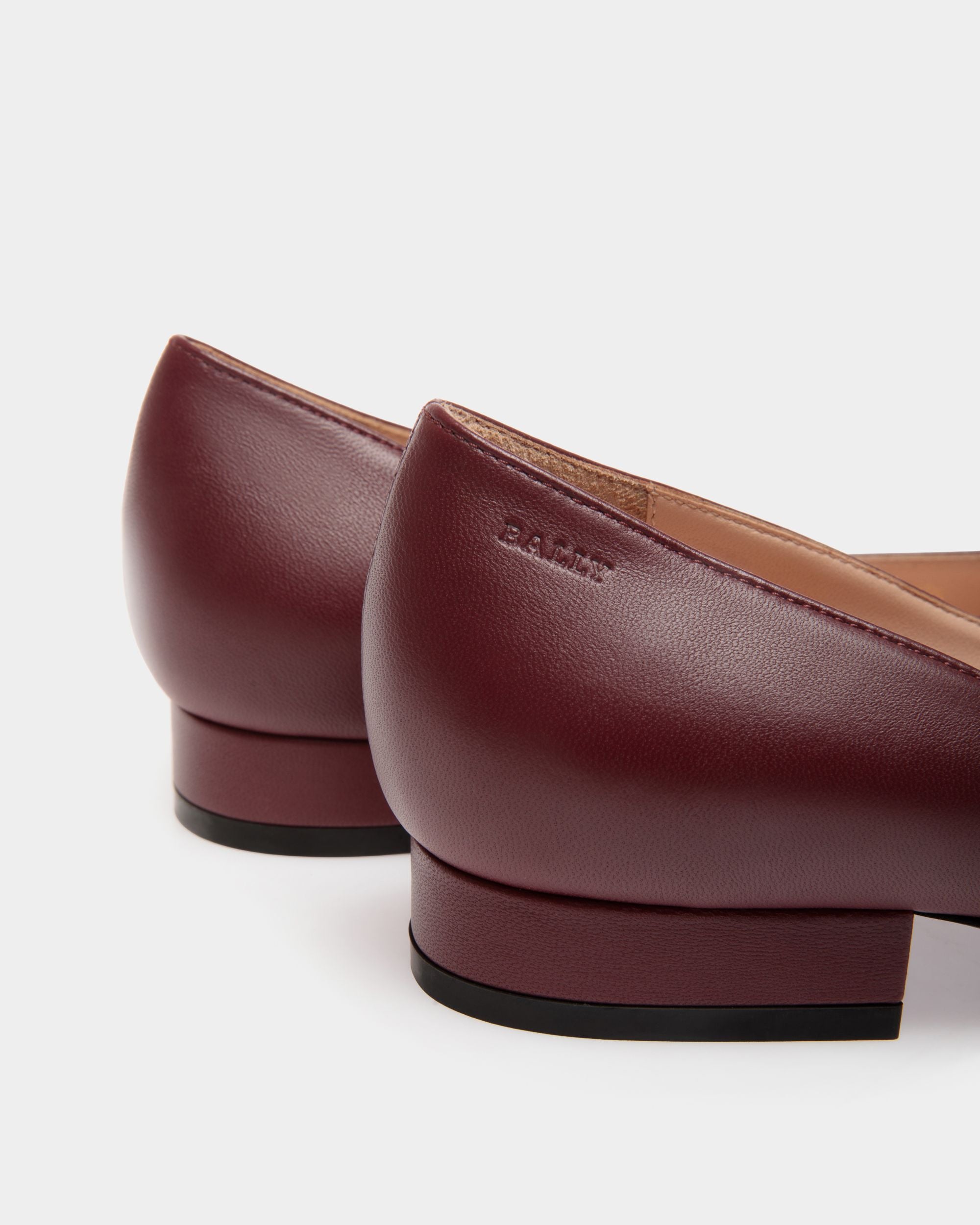 Flats In Red Leather - Femme - Bally - 05