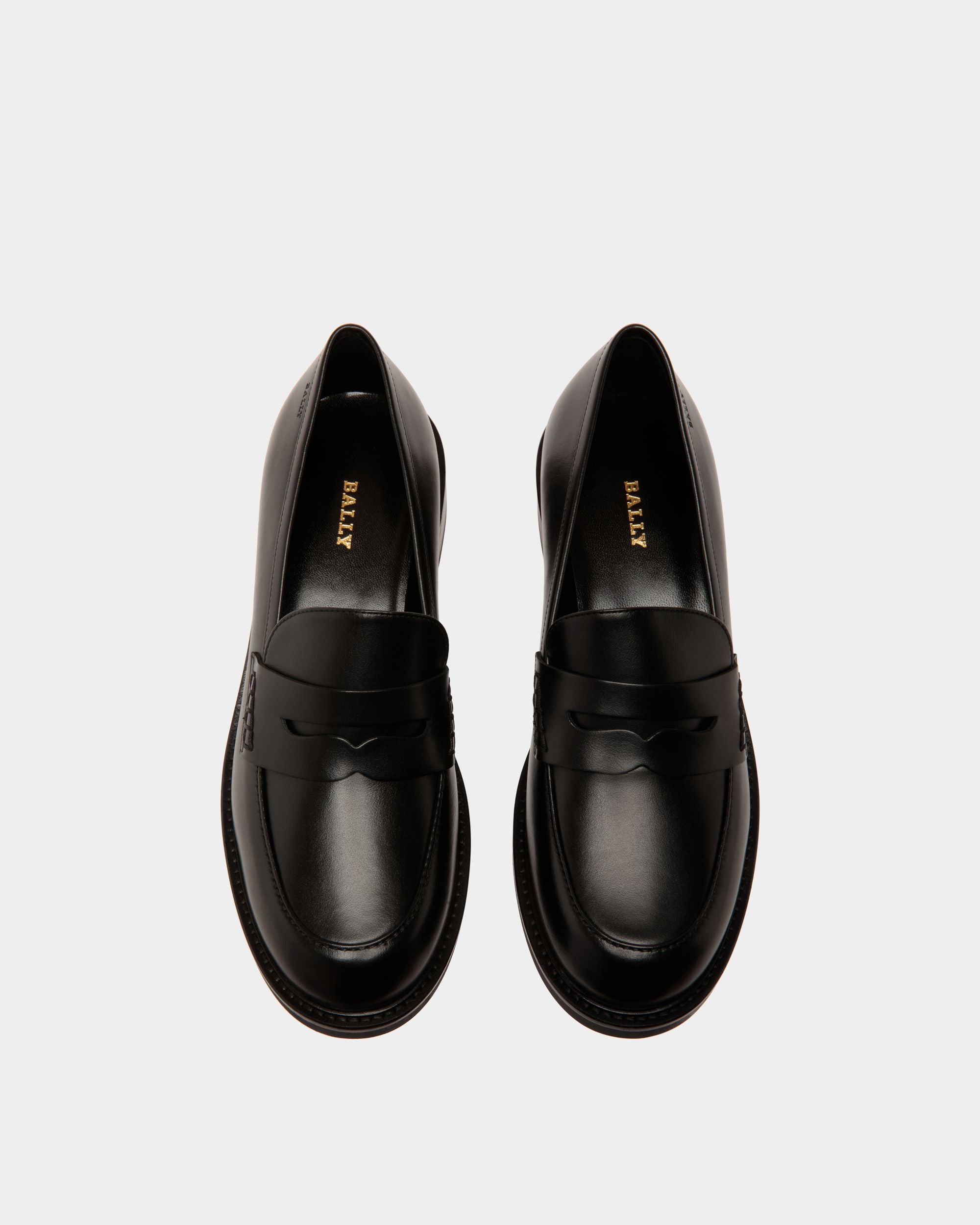 Flats In Black Leather - Femme - Bally - 04
