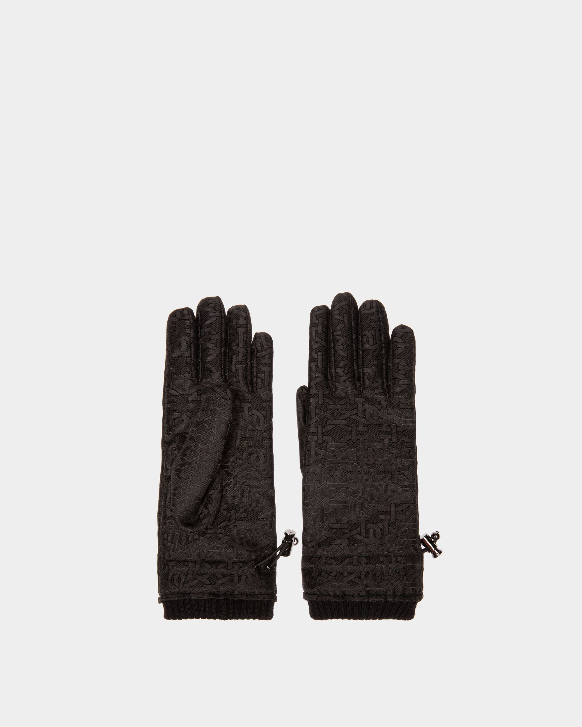 Gants En Polyester Recyclé Noir - Femme - Bally - 01