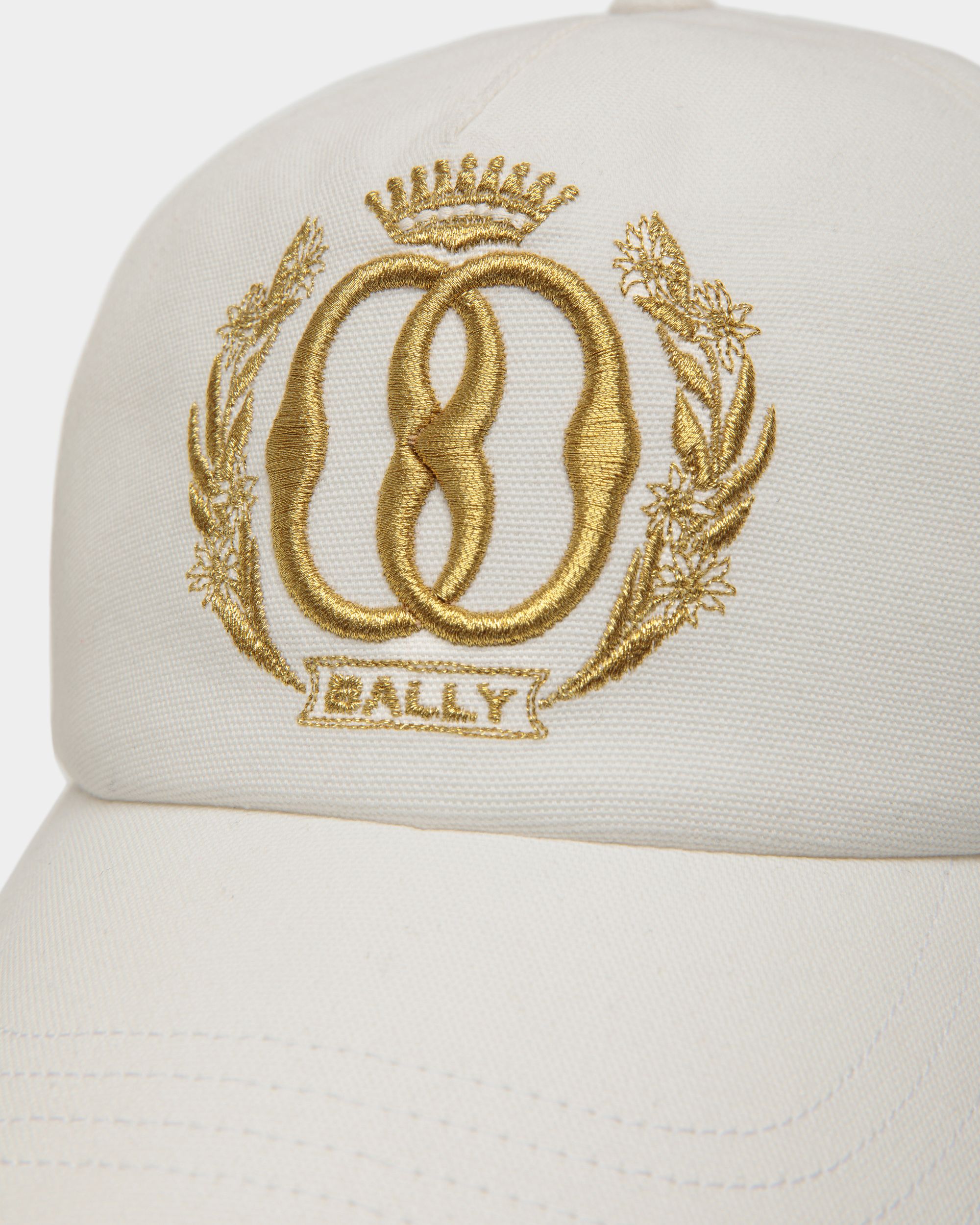 Casquette De Baseball En Coton Blanc - Femme - Bally - 03