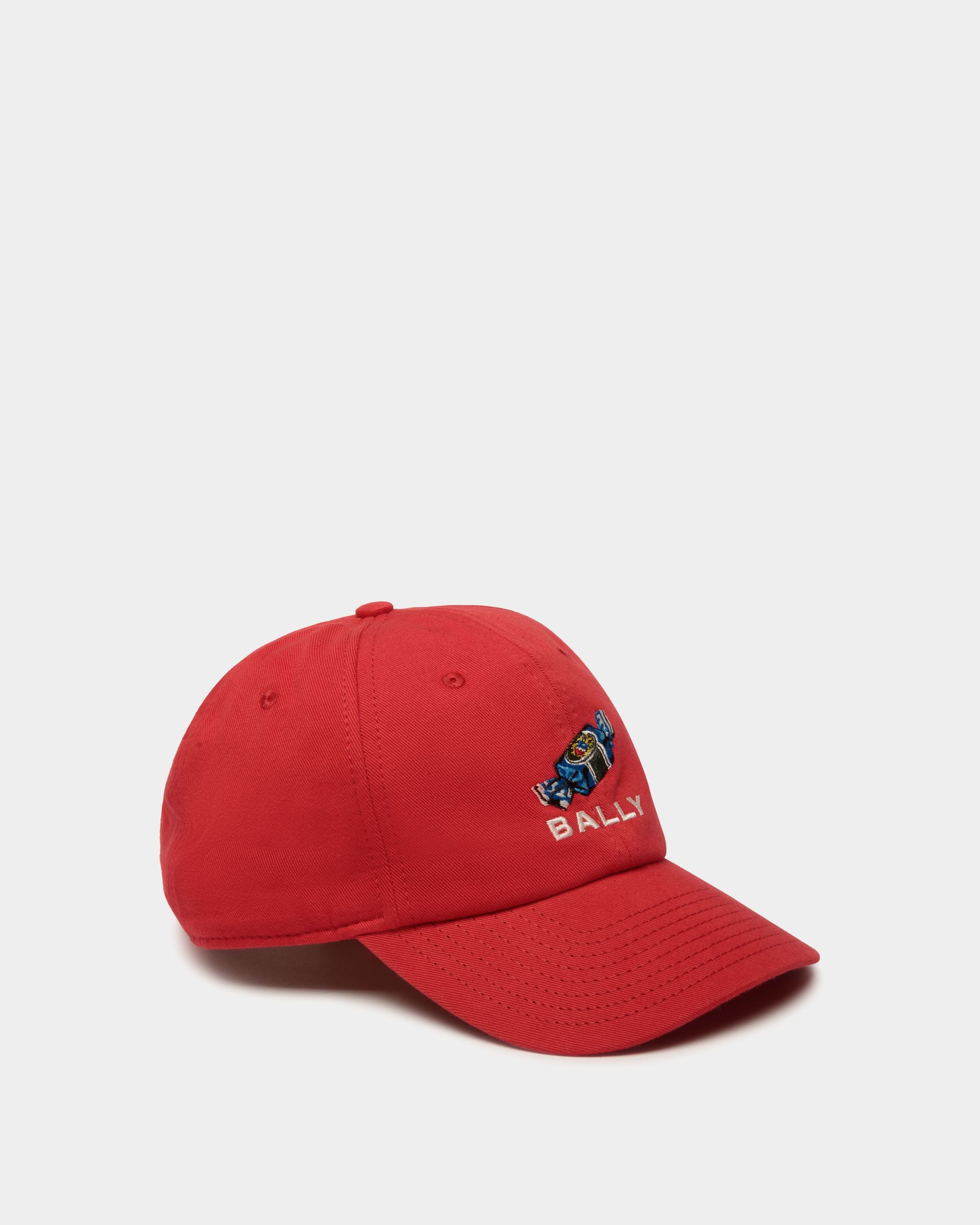 Casquette De Baseball Avec Détail Choco-Candy En Coton Rouge - Femme - Bally - 01