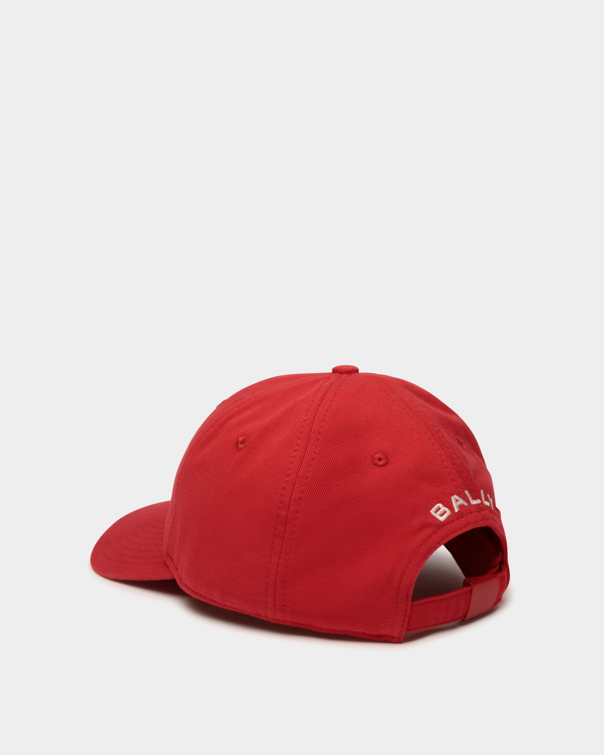 Casquette De Baseball Avec Détail Choco-Candy En Coton Rouge - Femme - Bally - 03