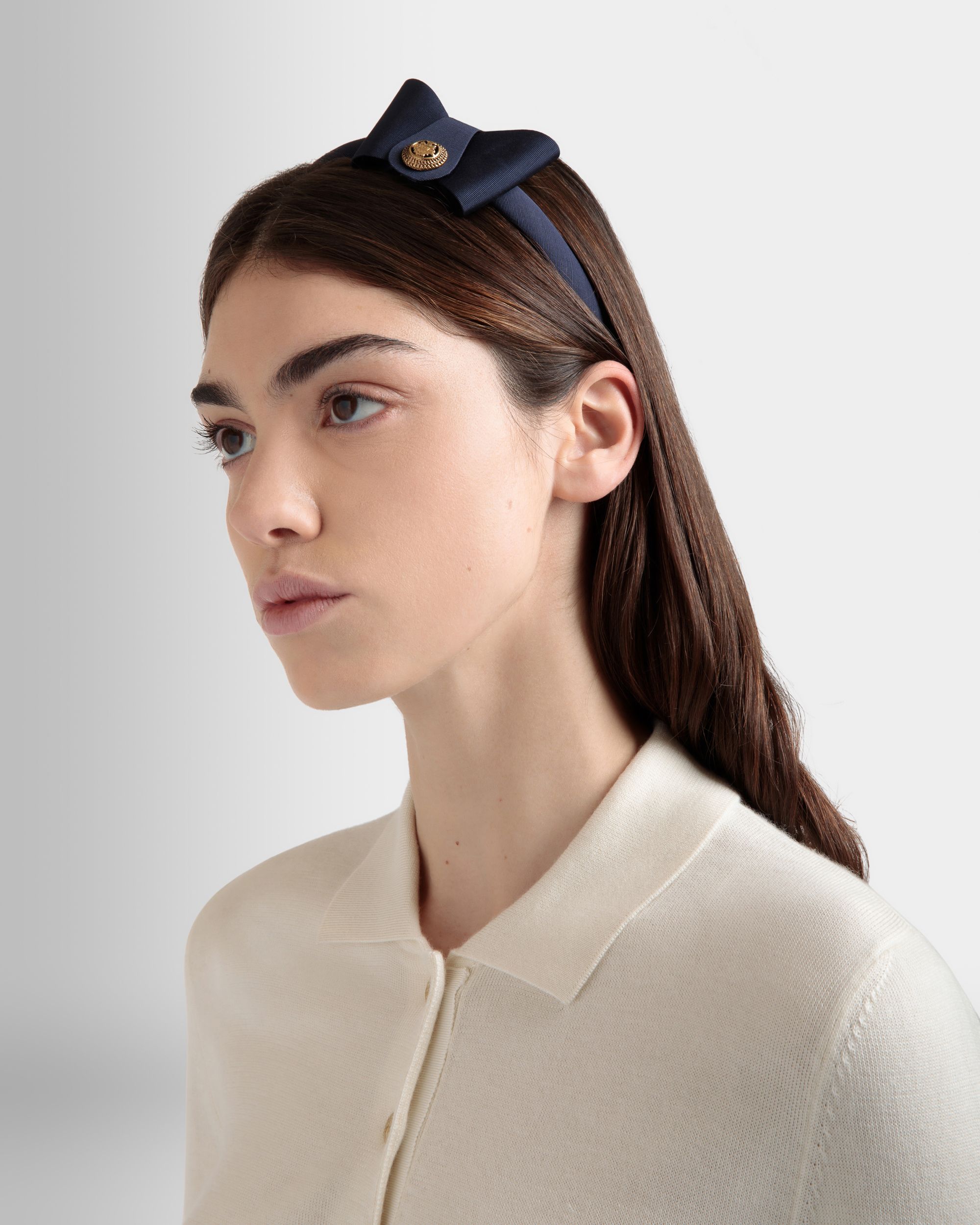 Bandeau Avec Nœud Bally Bow Navy Blue - Femme - Bally - 02