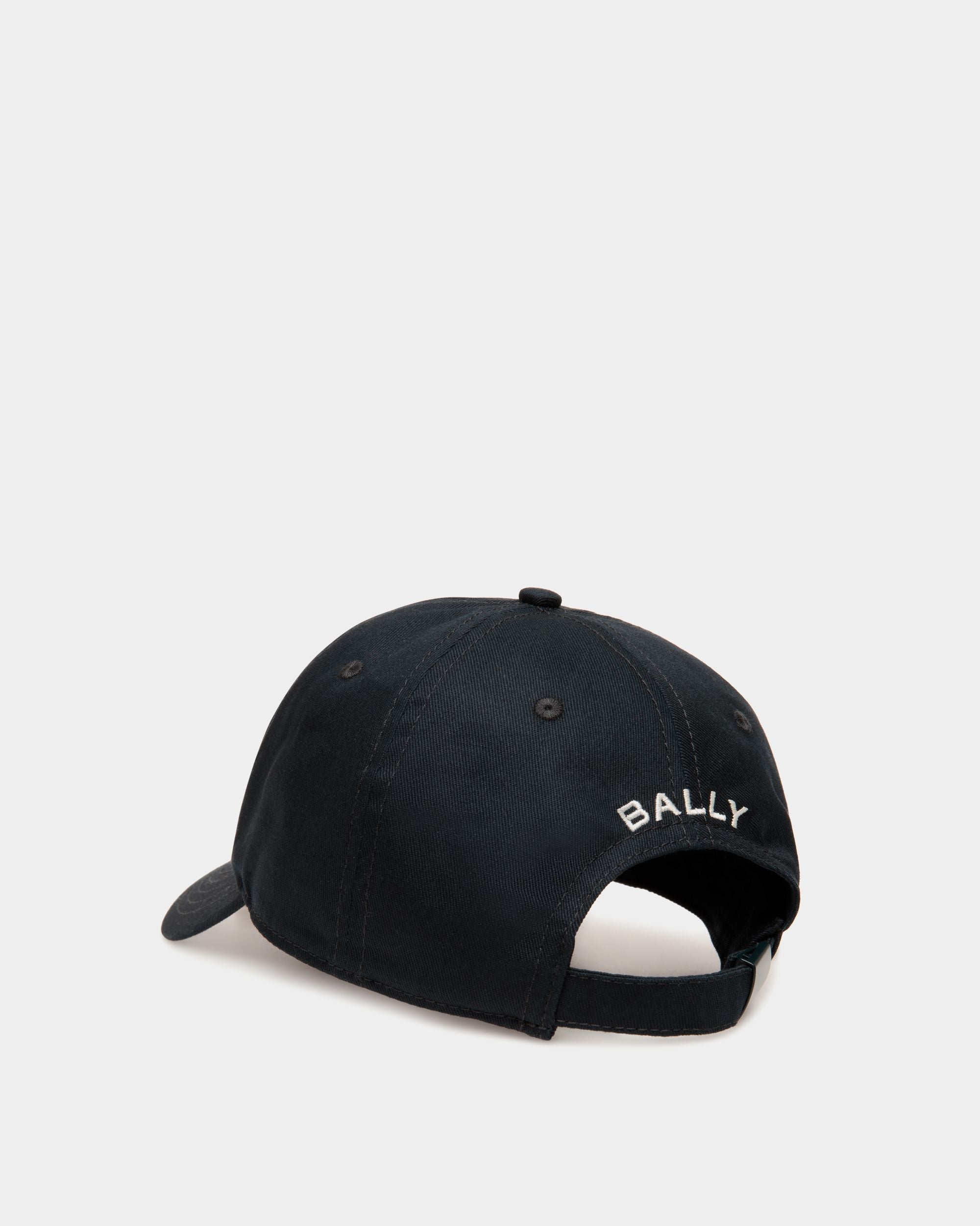 Casquette De Baseball Avec Bally Cake En Coton Navy Blue - Femme - Bally - 03