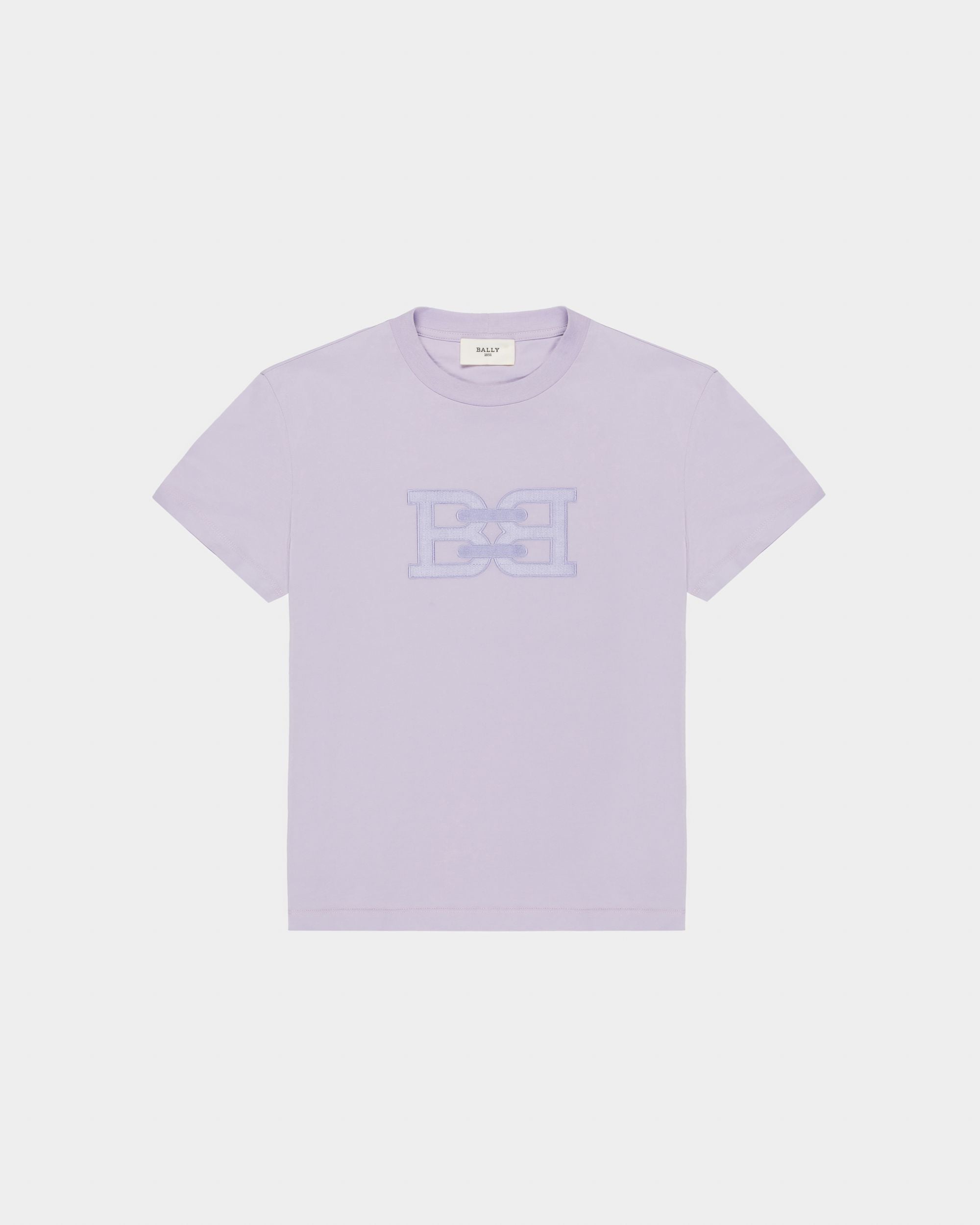 T-Shirt En Coton Biologique Violet - Femme - Bally - 04