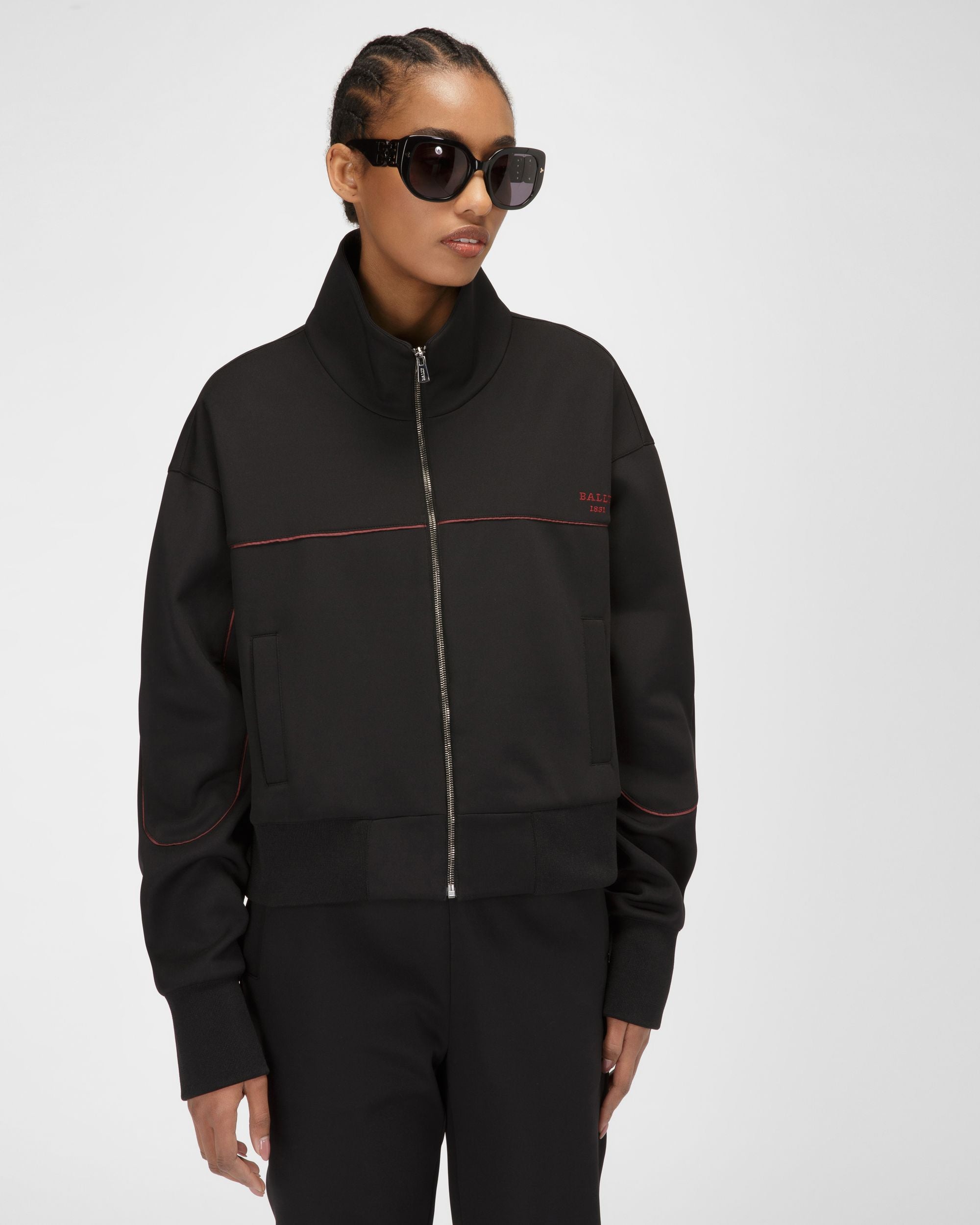 Sweat-Shirt En Polyester Mélangé Noir - Femme - Bally - 01