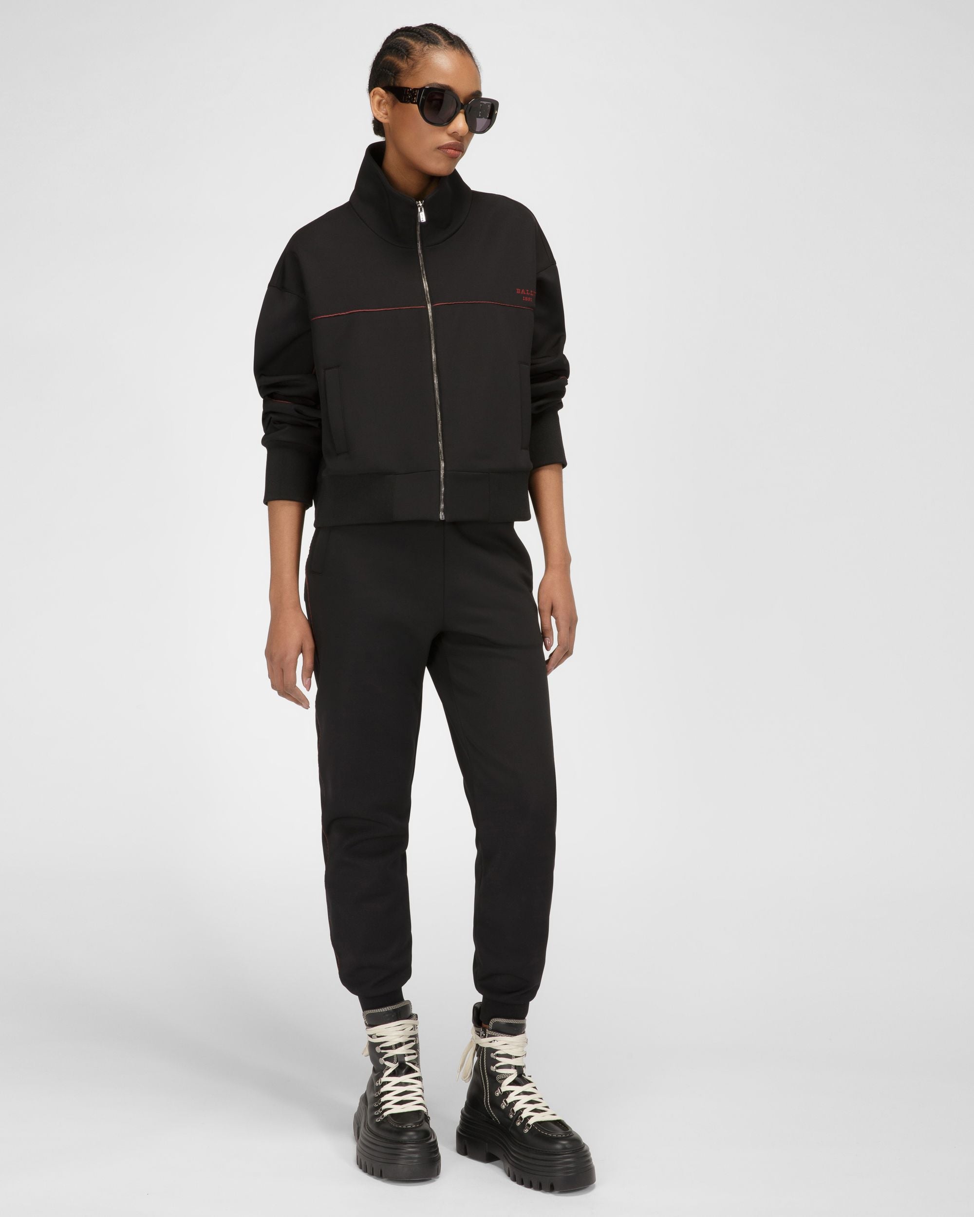 Sweat-Shirt En Polyester Mélangé Noir - Femme - Bally - 05