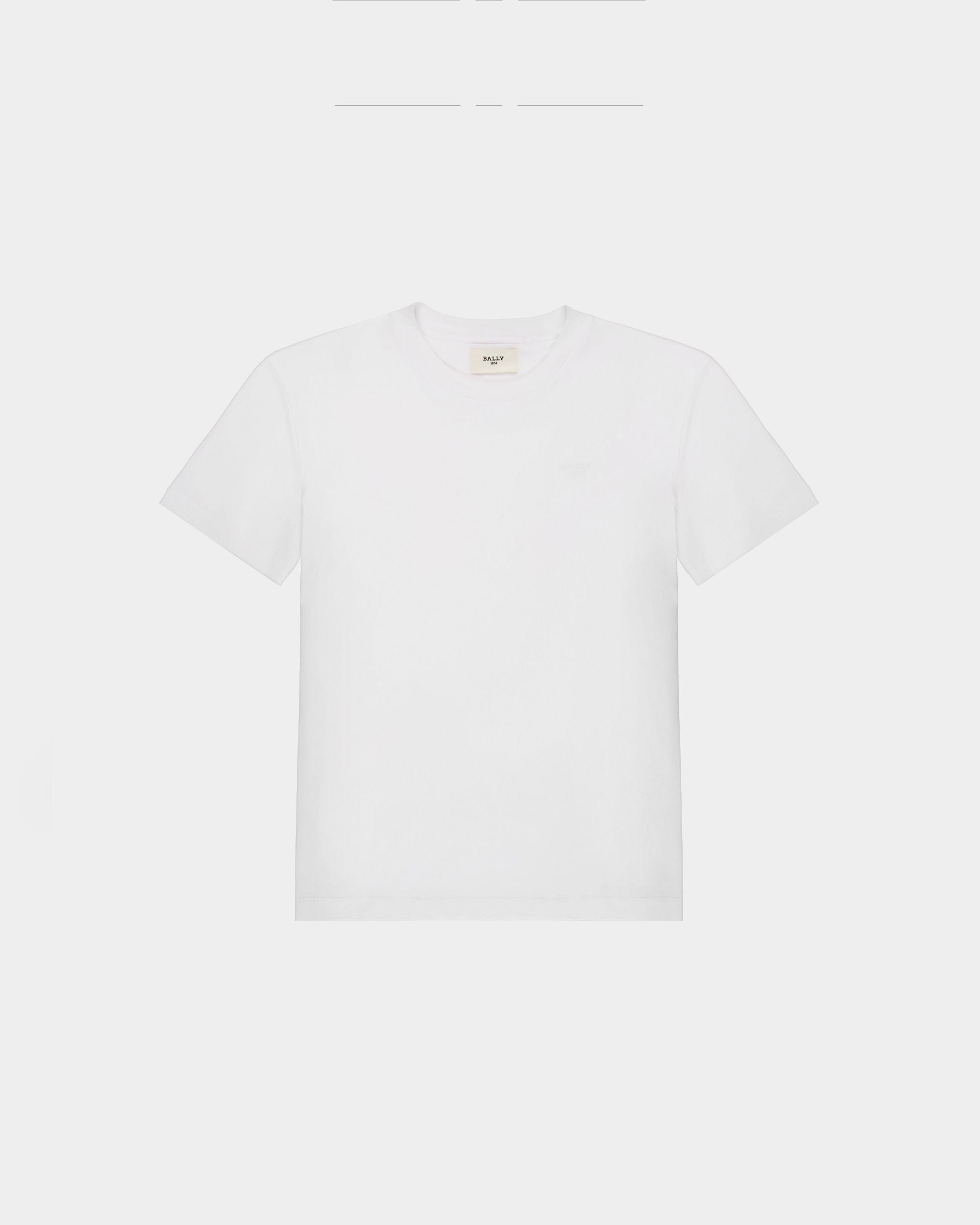 T-Shirt En Coton Biologique Blanc - Femme - Bally - 01