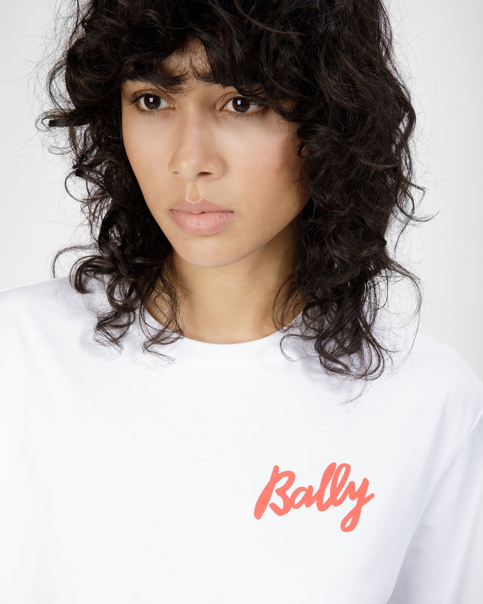 T-Shirt En Coton Blanc - Femme - Bally - 04